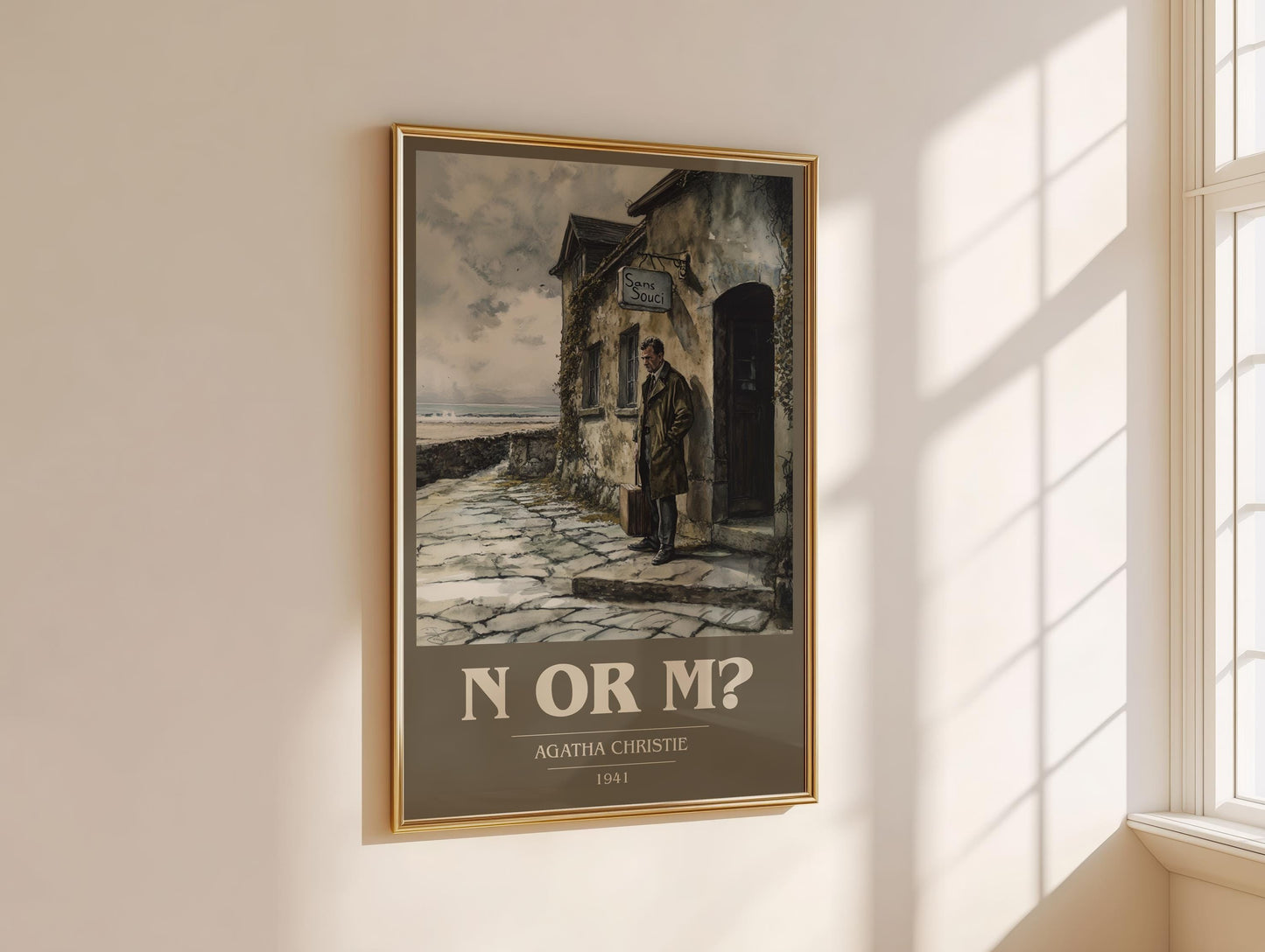 N or M? by Agatha Christie | Book Poster | Literary Art Gift For Book Lover | Novel Inspired Wall Art