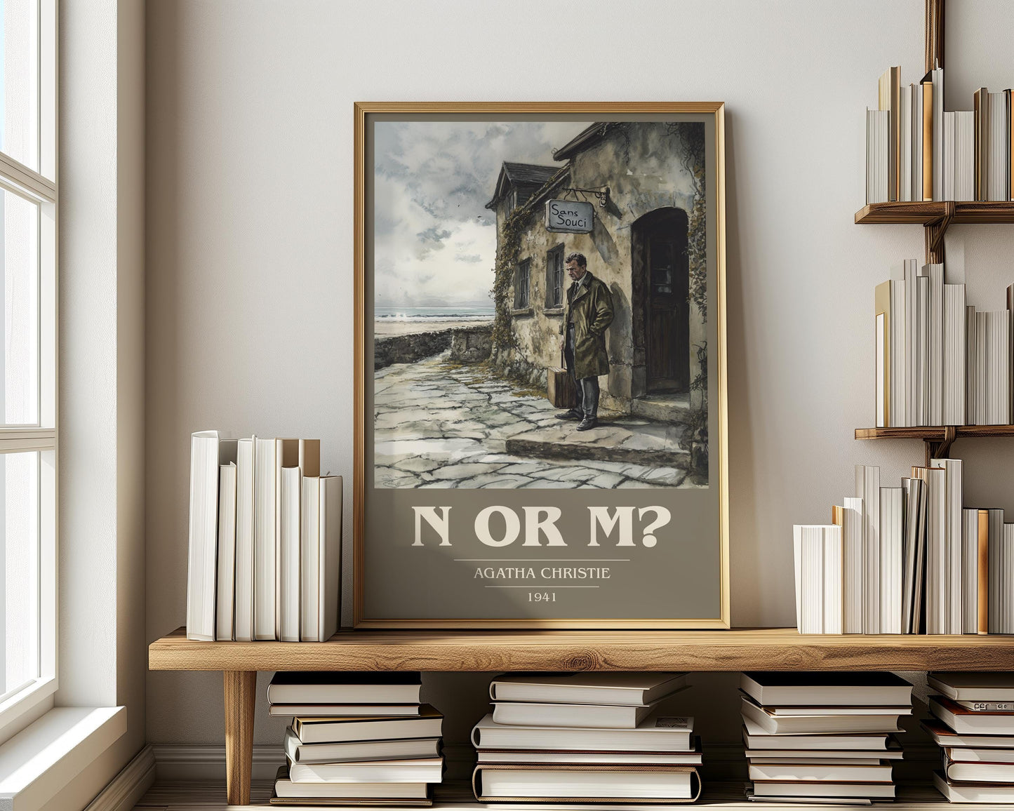 N or M? by Agatha Christie | Book Poster | Literary Art Gift For Book Lover | Novel Inspired Wall Art