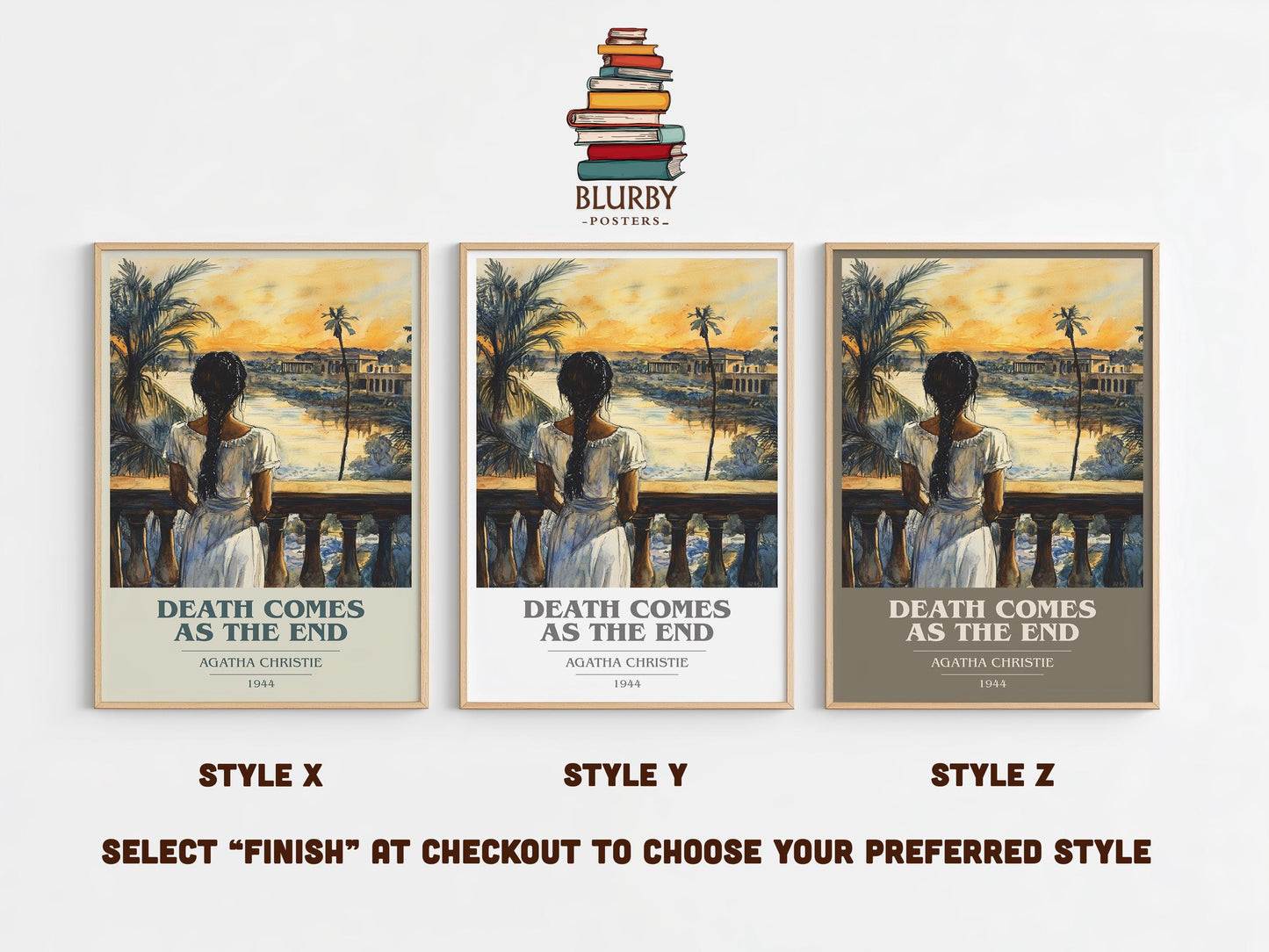 Death Comes At The End by Agatha Christie | Book Poster | Literary Art Gift For Book Lover | Novel Inspired Wall Art | Free Delivery