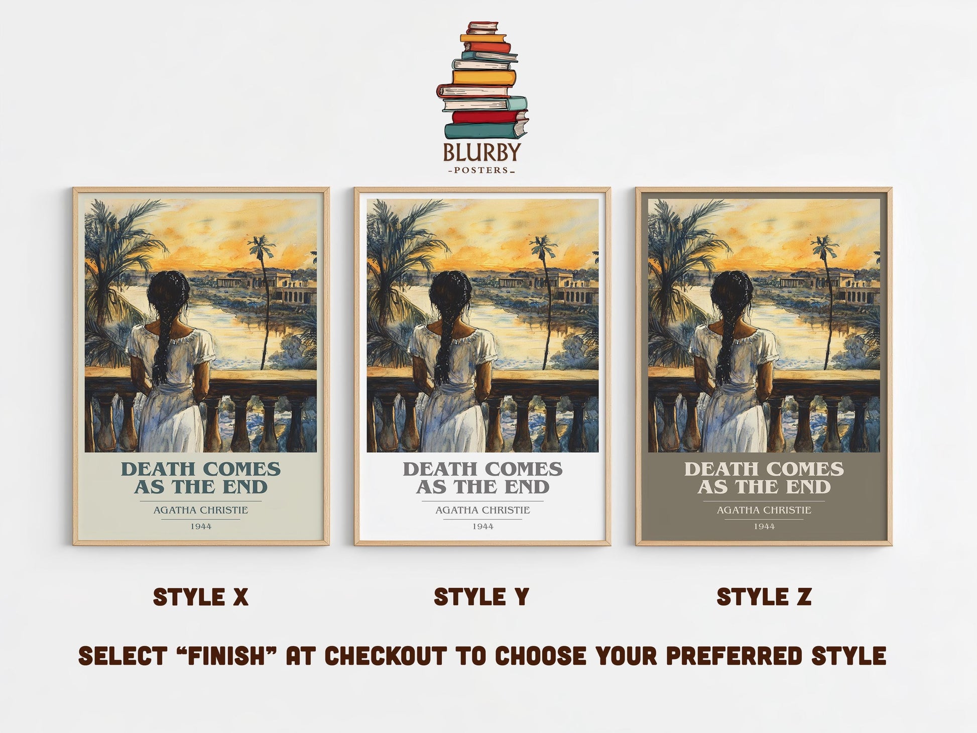 Death Comes At The End by Agatha Christie | Book Poster | Literary Art Gift For Book Lover | Novel Inspired Wall Art | Free Delivery