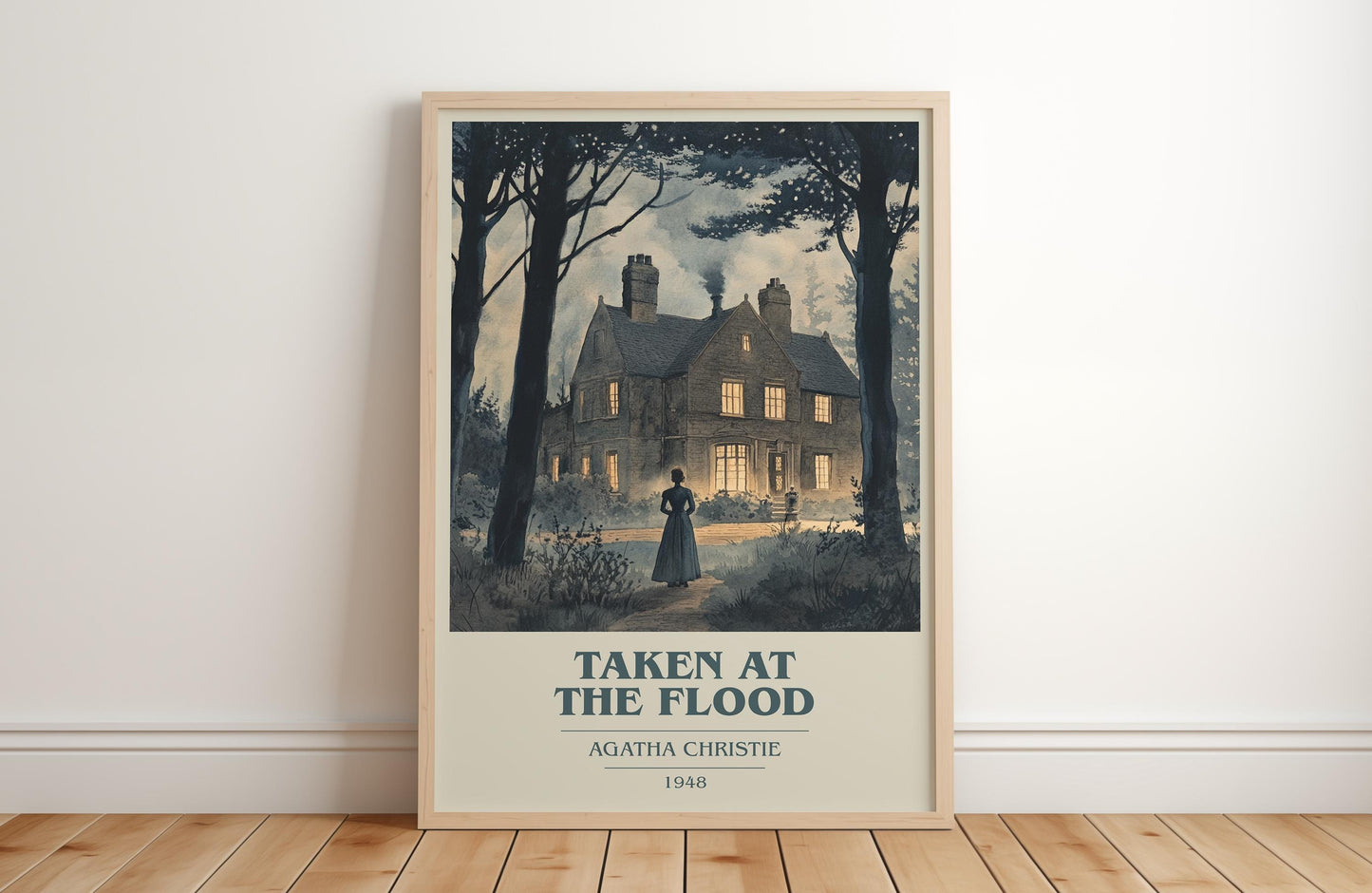 Taken At The Flood by Agatha Christie | Book Poster | Literary Art Gift For Book Lover | Novel Inspired Wall Art