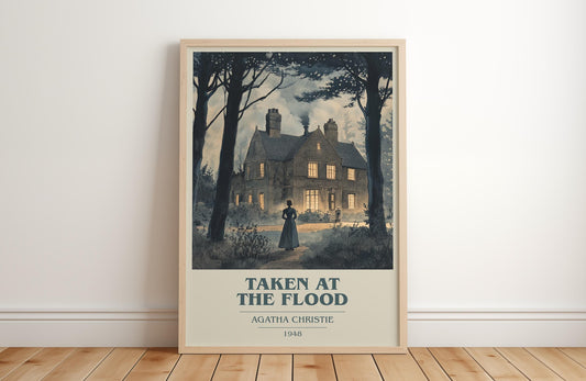 Taken At The Flood by Agatha Christie | Book Poster | Literary Art Gift For Book Lover | Novel Inspired Wall Art