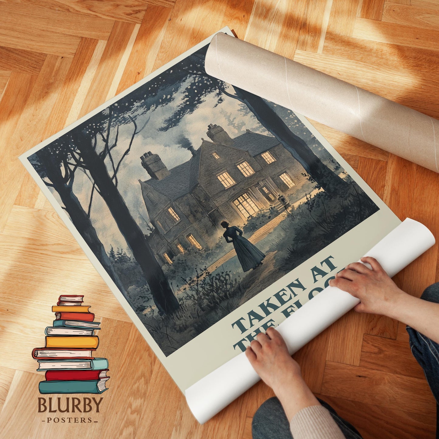 Taken At The Flood by Agatha Christie | Book Poster | Literary Art Gift For Book Lover | Novel Inspired Wall Art