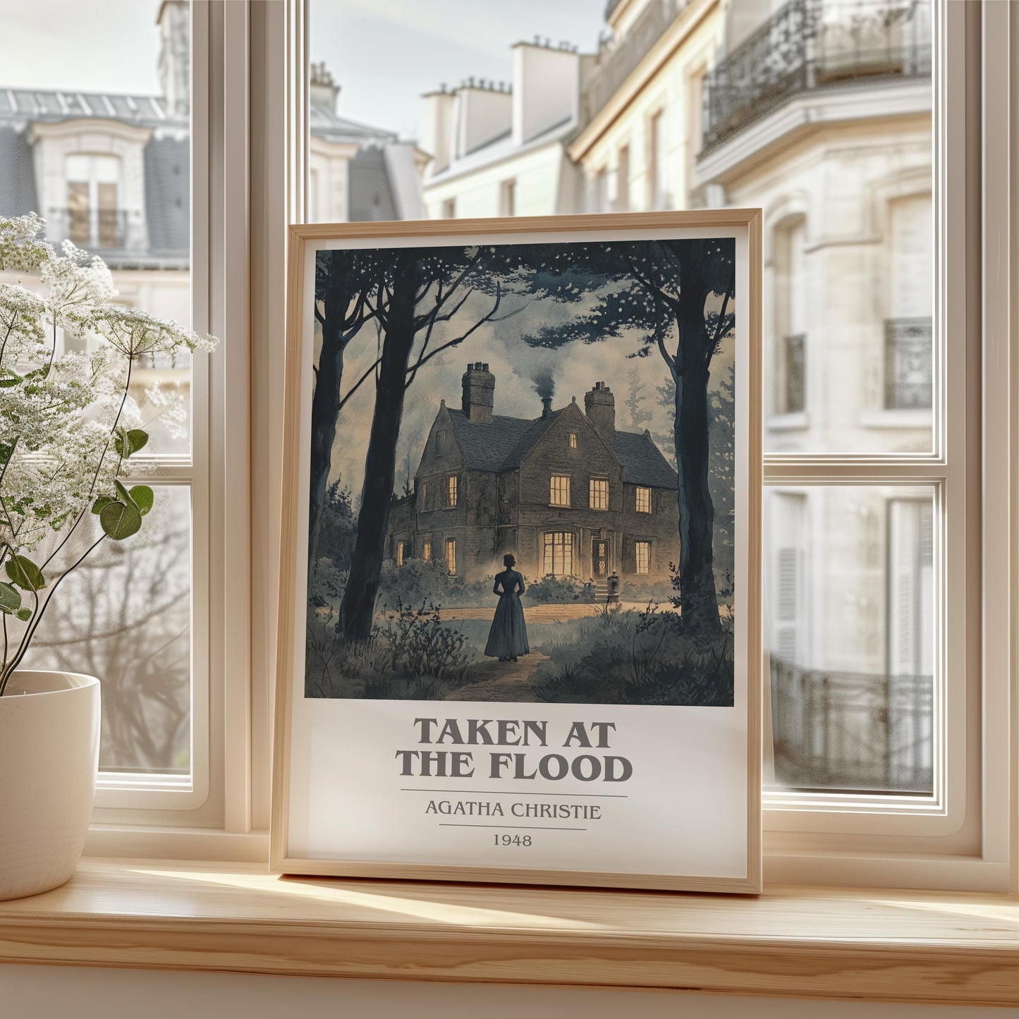 Taken At The Flood by Agatha Christie | Book Poster | Literary Art Gift For Book Lover | Novel Inspired Wall Art
