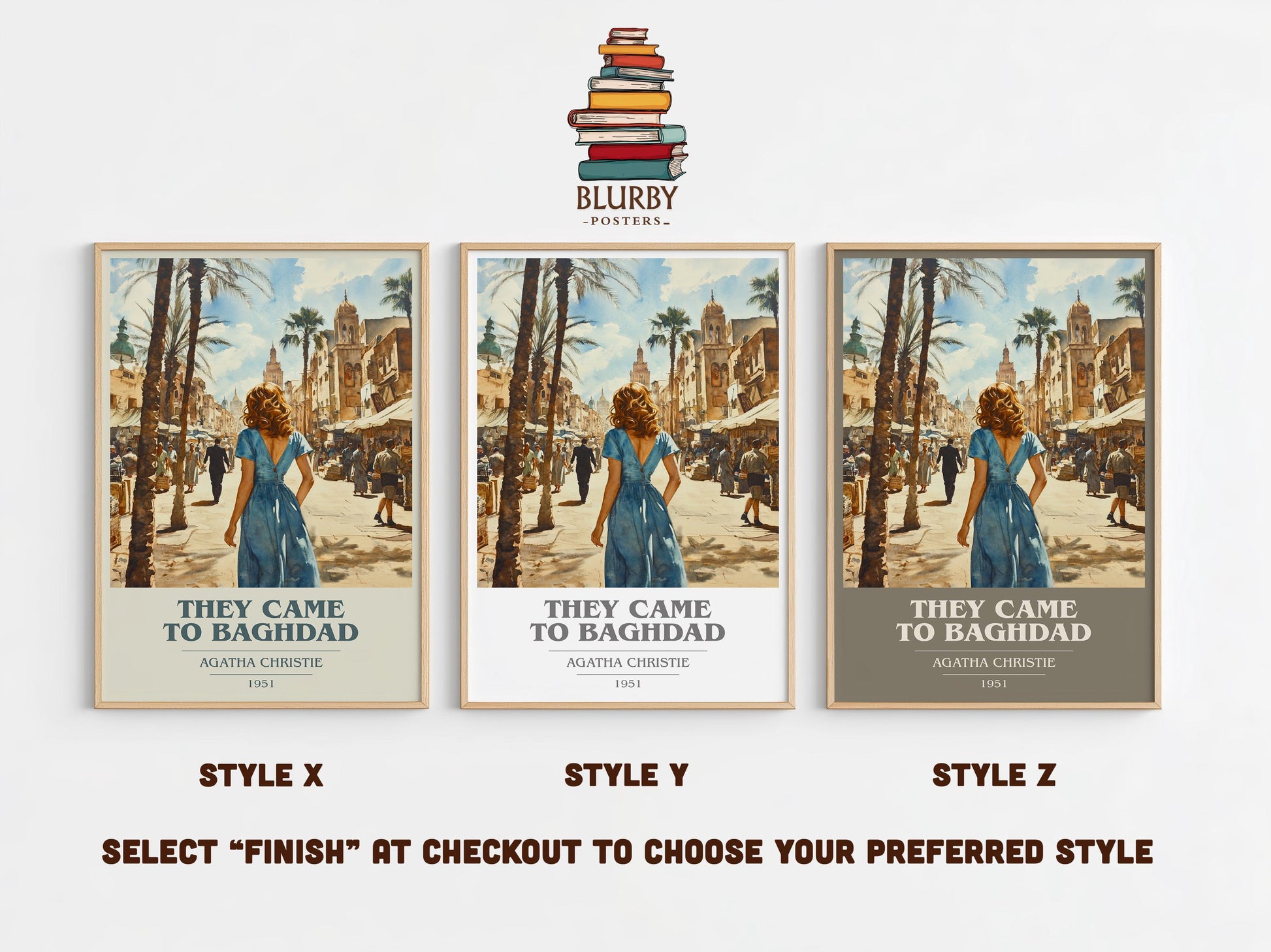 They Came To Baghdad by Agatha Christie | Book Poster | Literary Art Gift For Book Lover | Novel Inspired Wall Art | Free Delivery