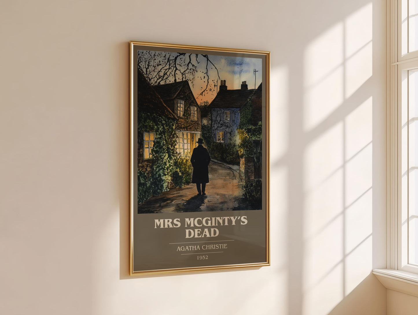 Mrs Mcginty's Dead by Agatha Christie | Book Poster | Literary Art Gift For Book Lover | Novel Inspired Wall Art | Free Delivery