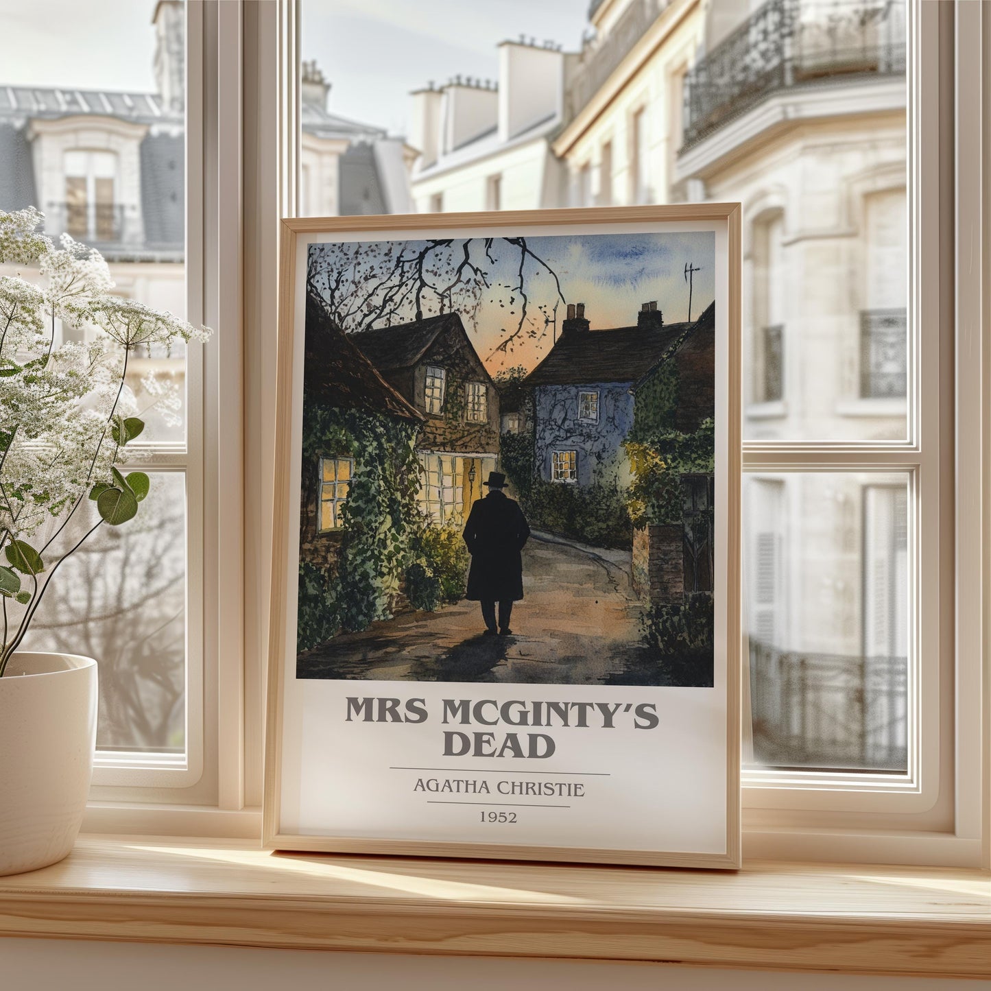Mrs Mcginty's Dead by Agatha Christie | Book Poster | Literary Art Gift For Book Lover | Novel Inspired Wall Art | Free Delivery