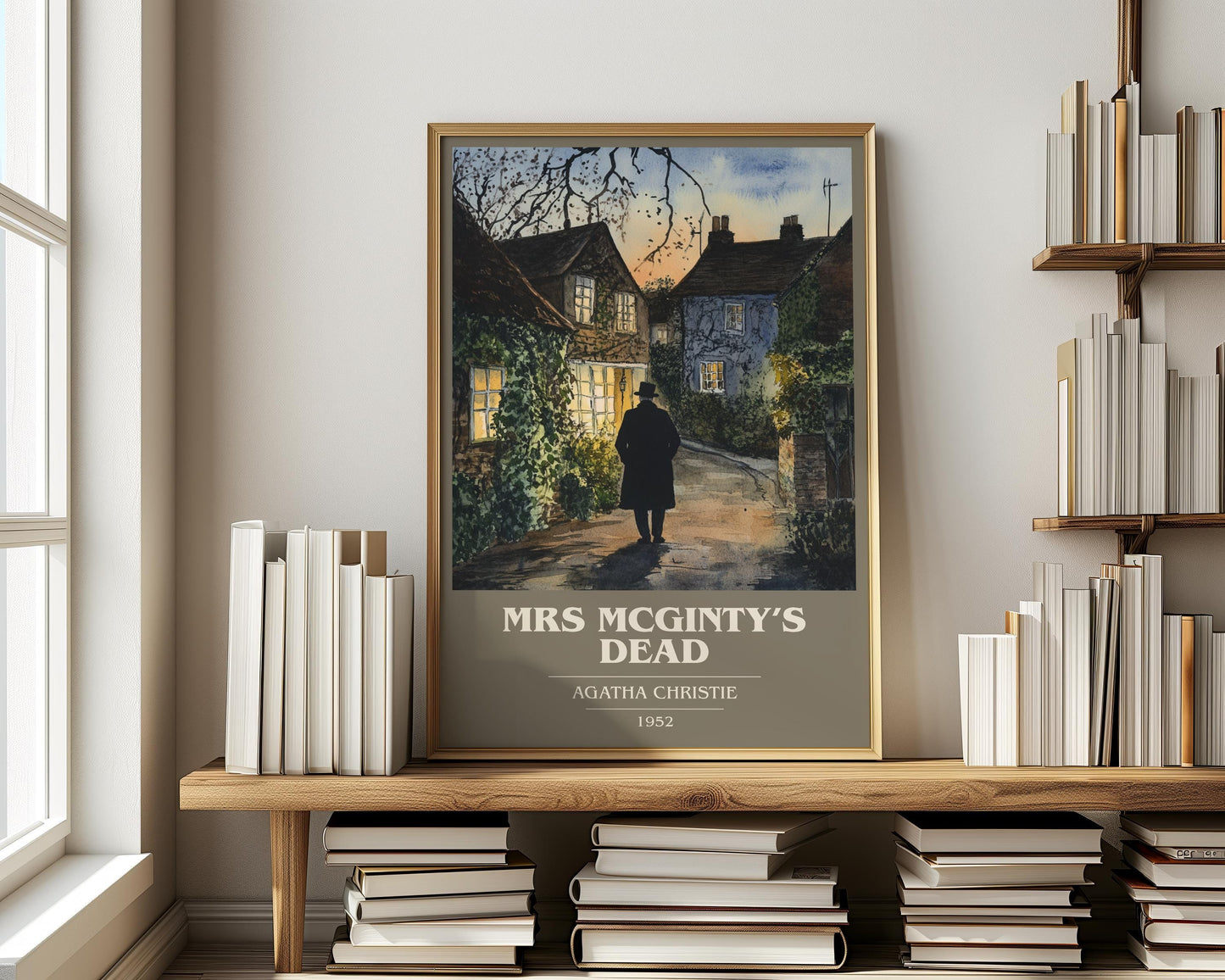 Mrs Mcginty's Dead by Agatha Christie | Book Poster | Literary Art Gift For Book Lover | Novel Inspired Wall Art | Free Delivery