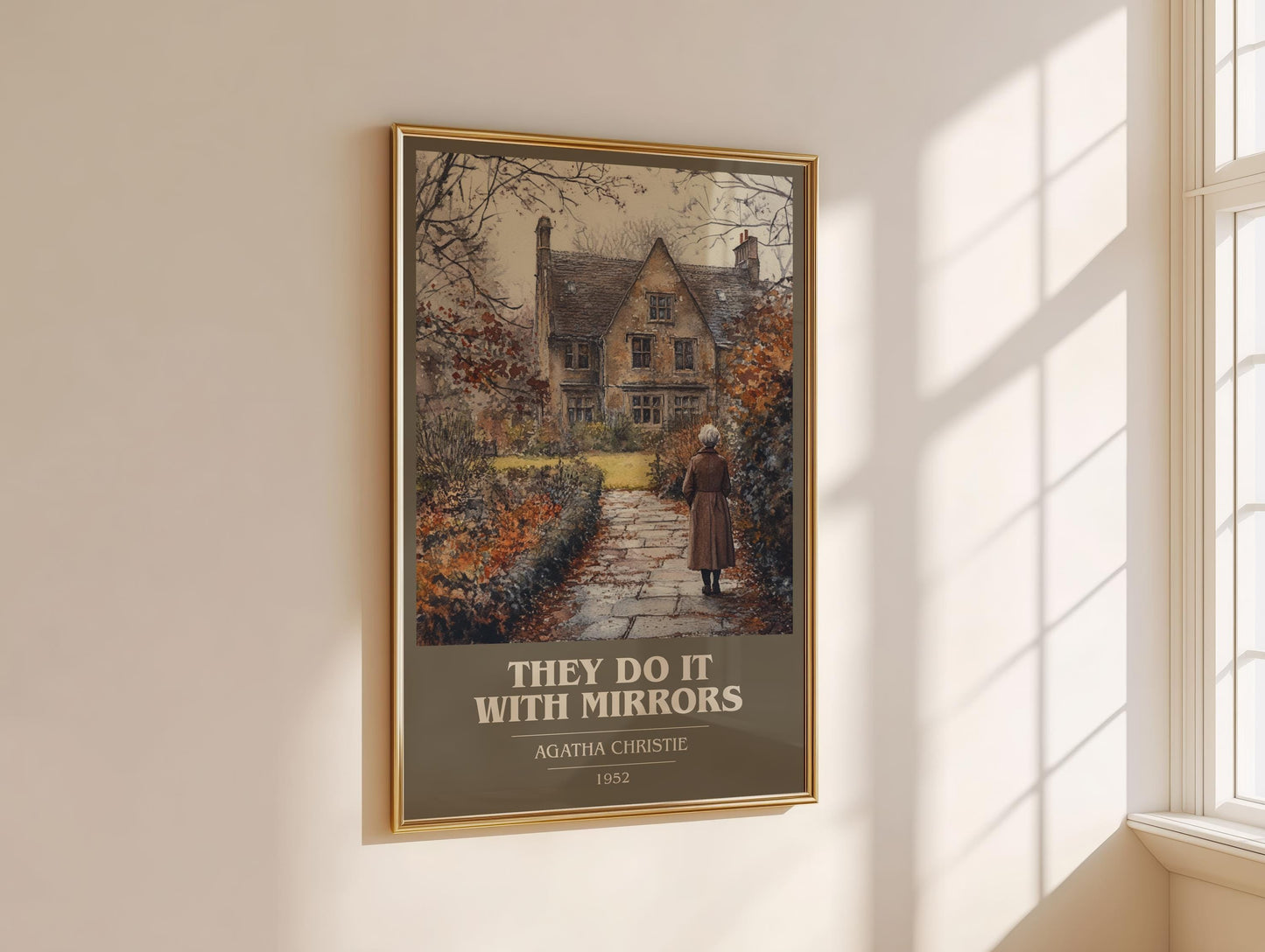 They Do It With Mirrors by Agatha Christie | Book Poster | Literary Art Gift For Book Lover | Novel Inspired Wall Art | Free Delivery