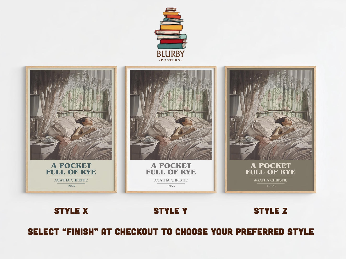 A Pocket Full Of Rye by Agatha Christie | Book Poster | Literary Art Gift For Book Lover | Novel Inspired Wall Art | Free Delivery