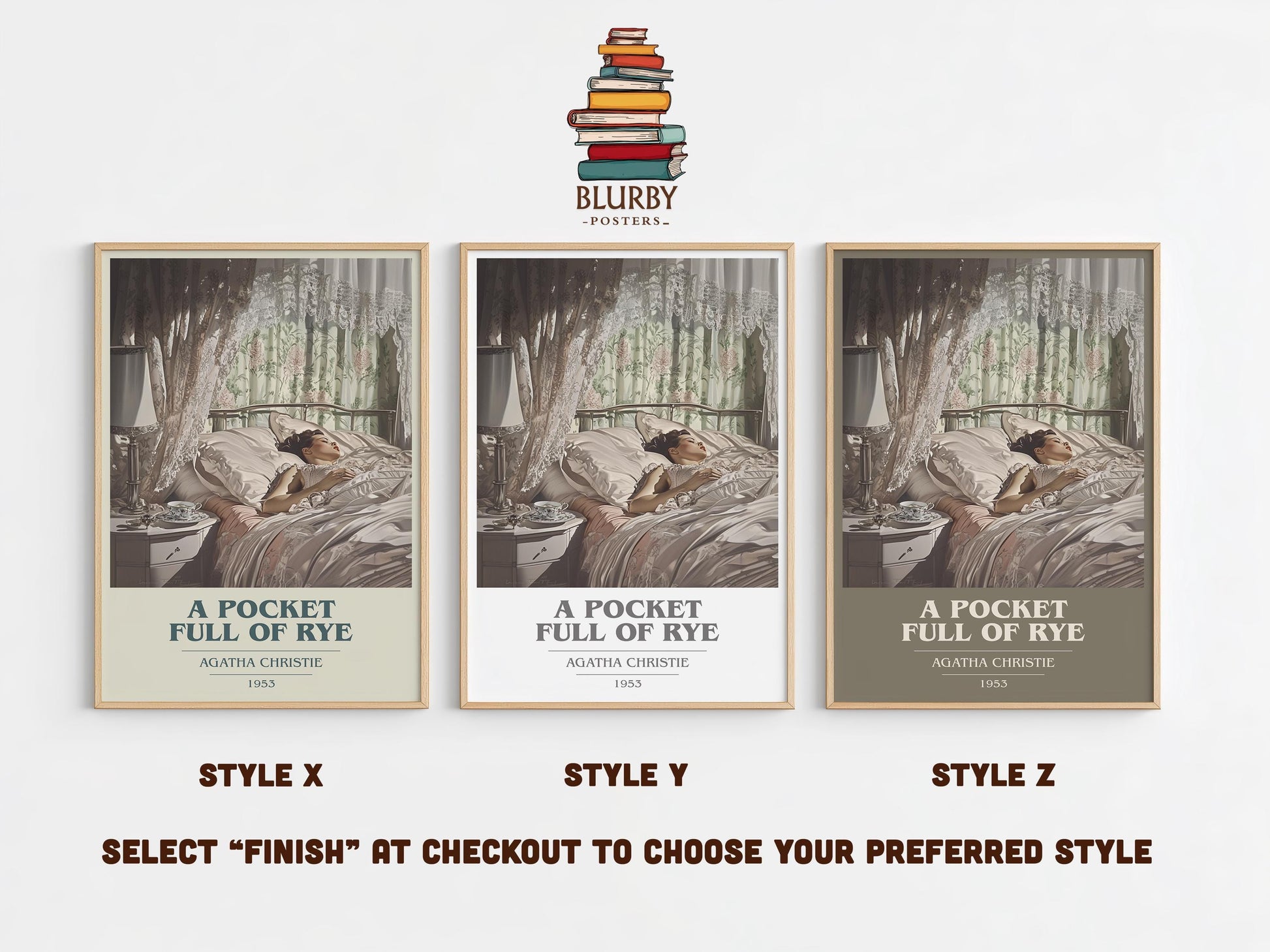 A Pocket Full Of Rye by Agatha Christie | Book Poster | Literary Art Gift For Book Lover | Novel Inspired Wall Art | Free Delivery