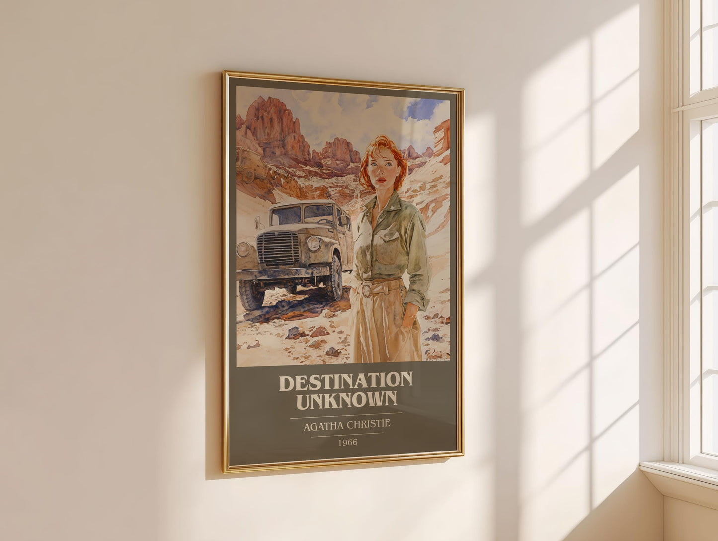 Destination Unknown by Agatha Christie | Book Poster | Literary Art Gift For Book Lover | Novel Inspired Wall Art | Free Delivery