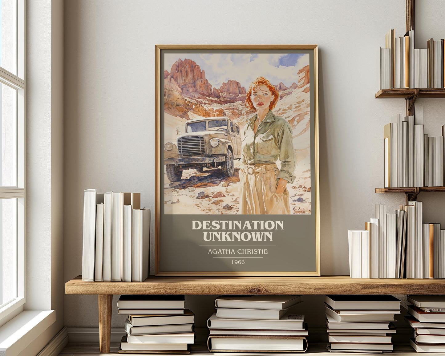 Destination Unknown by Agatha Christie | Book Poster | Literary Art Gift For Book Lover | Novel Inspired Wall Art | Free Delivery