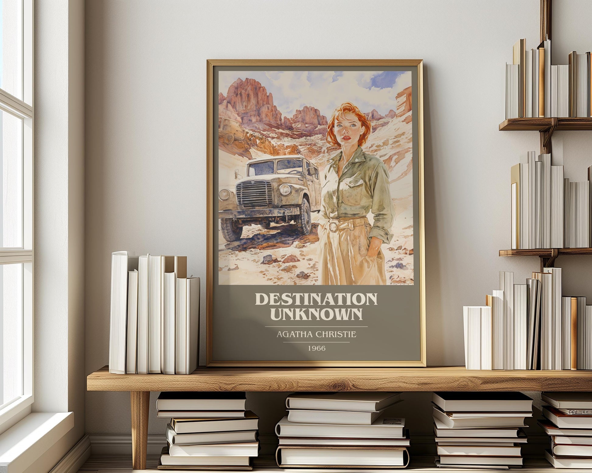 Destination Unknown by Agatha Christie | Book Poster | Literary Art Gift For Book Lover | Novel Inspired Wall Art | Free Delivery