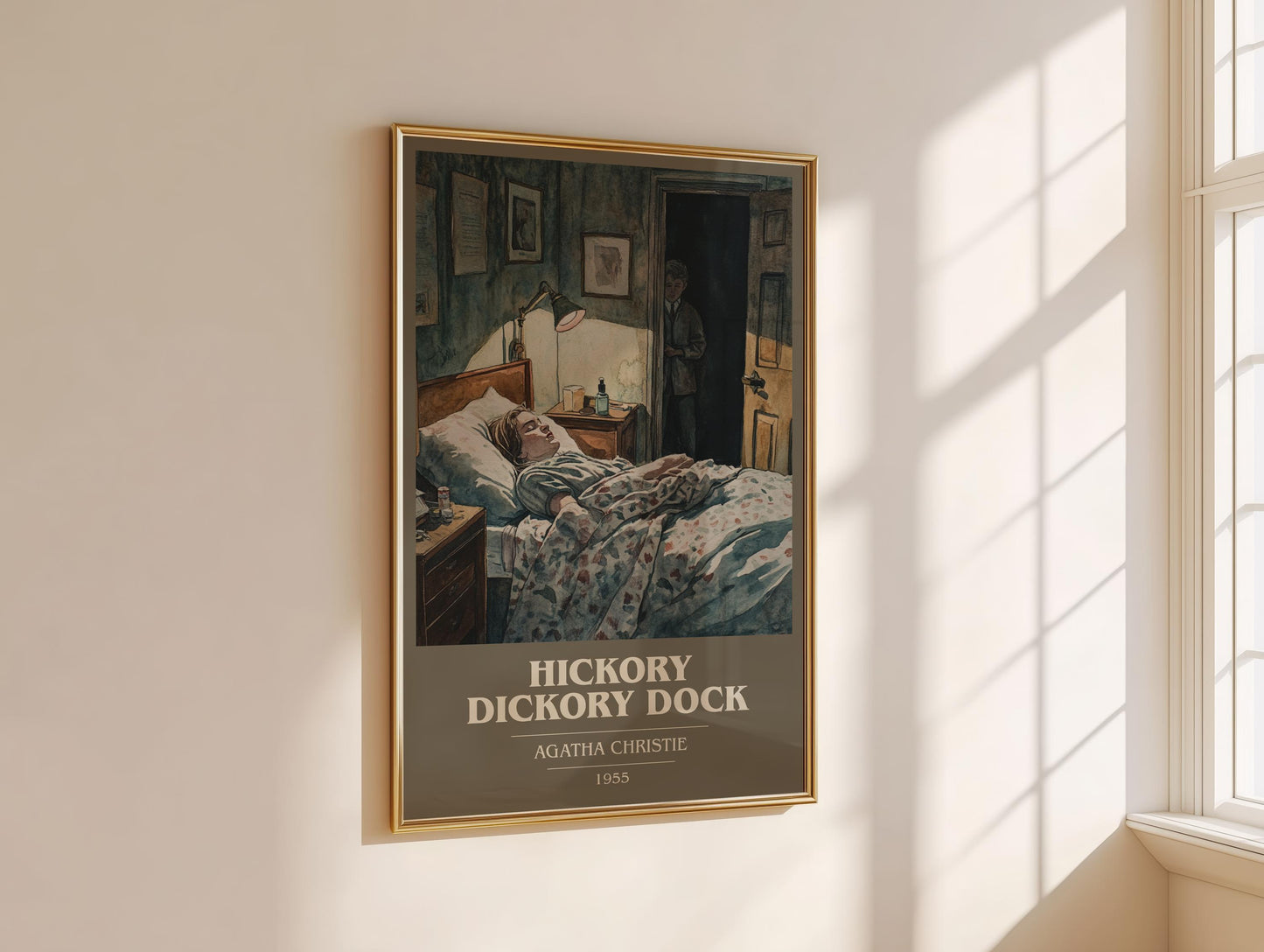 Hickory Dickory Dock by Agatha Christie | Book Poster | Literary Art Gift For Book Lover | Novel Inspired Wall Art | Free Delivery