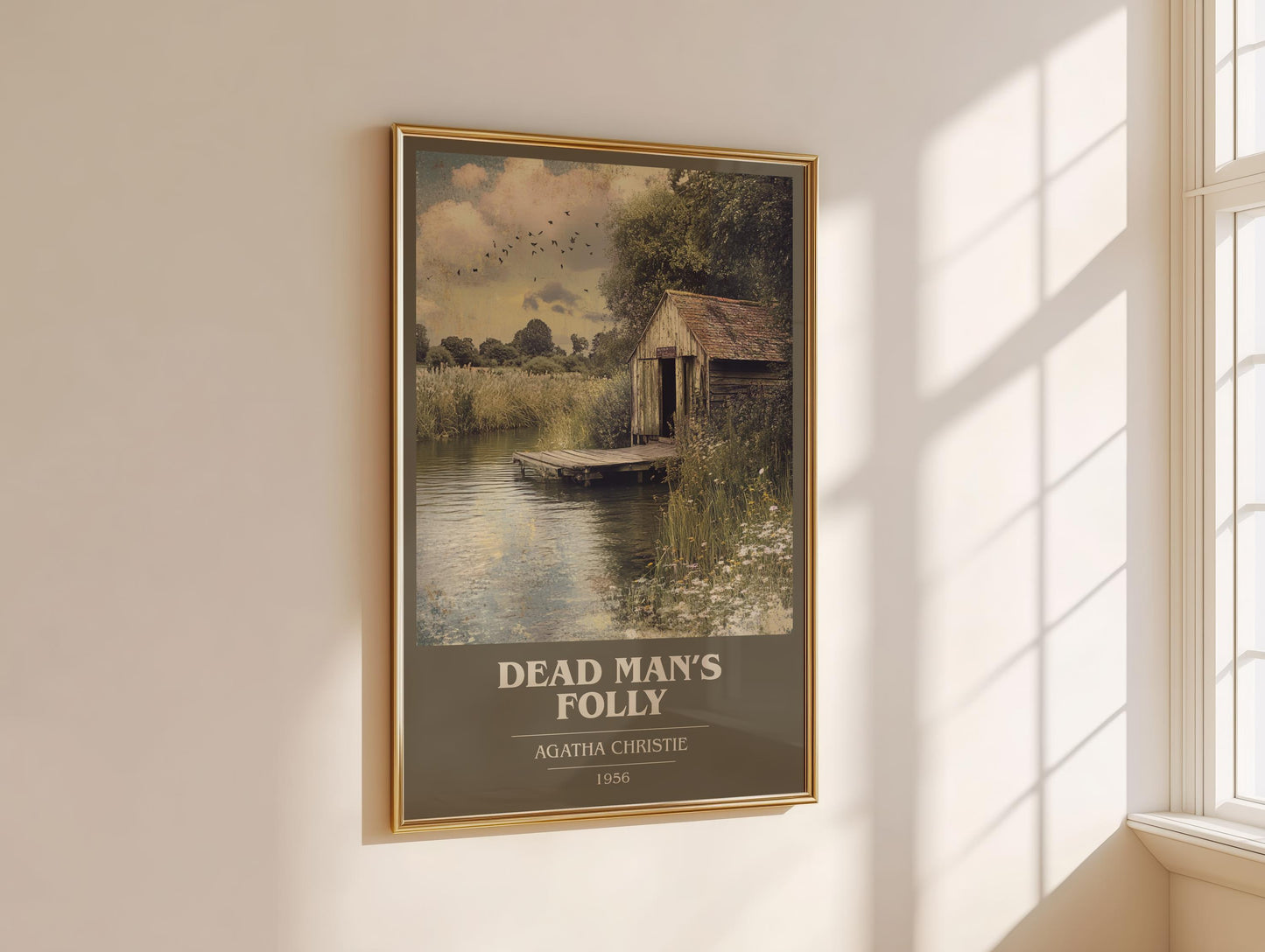 Dead Mans Folly by Agatha Christie | Book Poster | Literary Art Gift For Book Lover | Novel Inspired Wall Art | Free Delivery