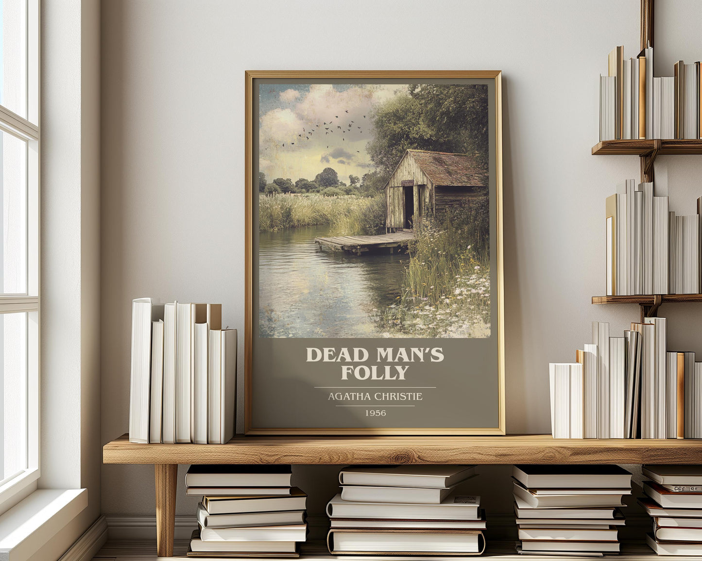 Dead Mans Folly by Agatha Christie | Book Poster | Literary Art Gift For Book Lover | Novel Inspired Wall Art | Free Delivery