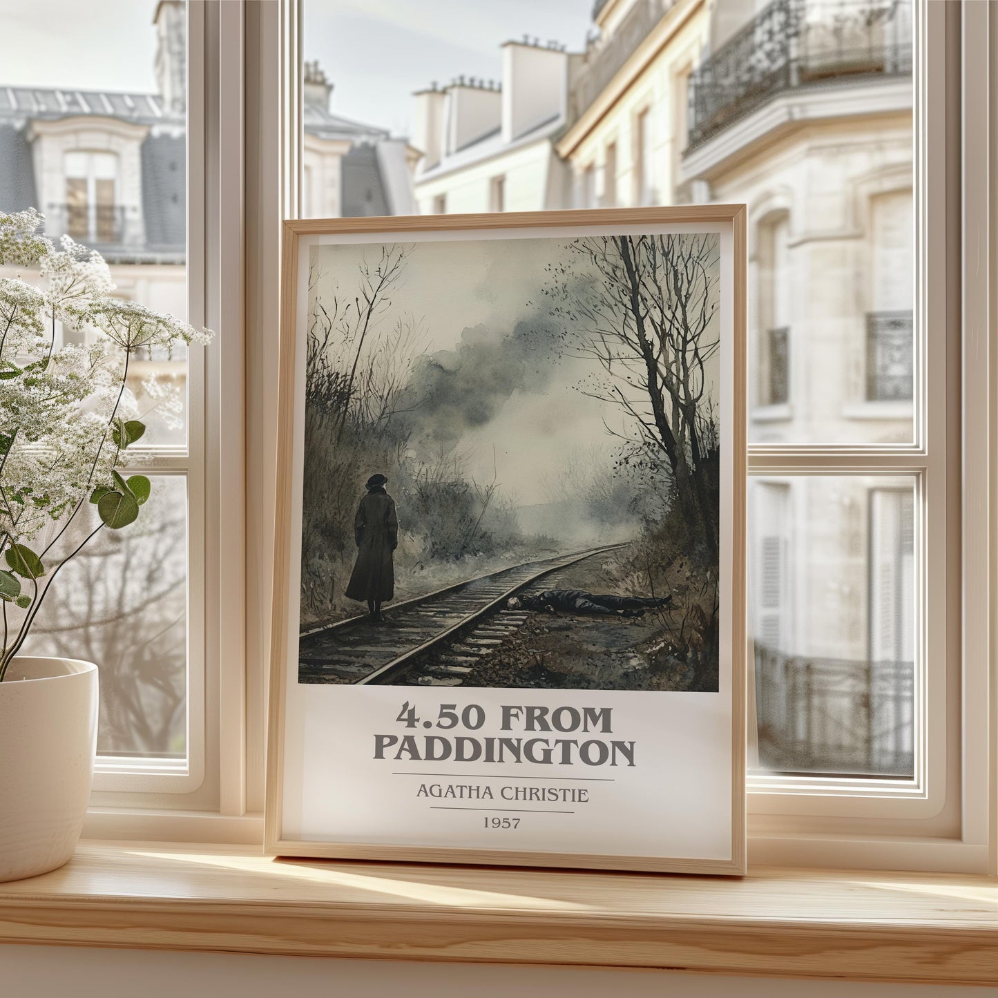4.50 From Paddington by Agatha Christie | Book Poster | Literary Art Gift For Book Lover | Novel Inspired Wall Art | Free Delivery