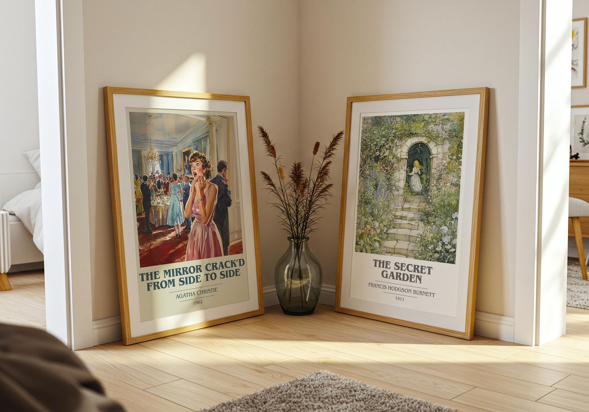 The Mirror Crack'd From Side To Side by Agatha Christie | Book Poster | Literary Art Gift For Book Lover | Novel Inspired Wall Art