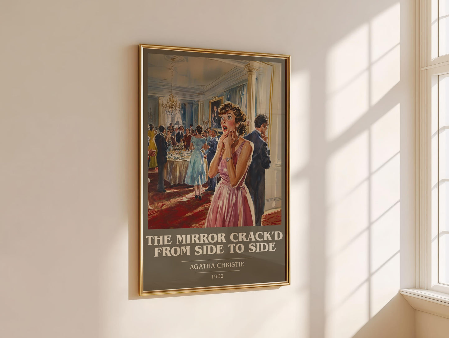 The Mirror Crack'd From Side To Side by Agatha Christie | Book Poster | Literary Art Gift For Book Lover | Novel Inspired Wall Art