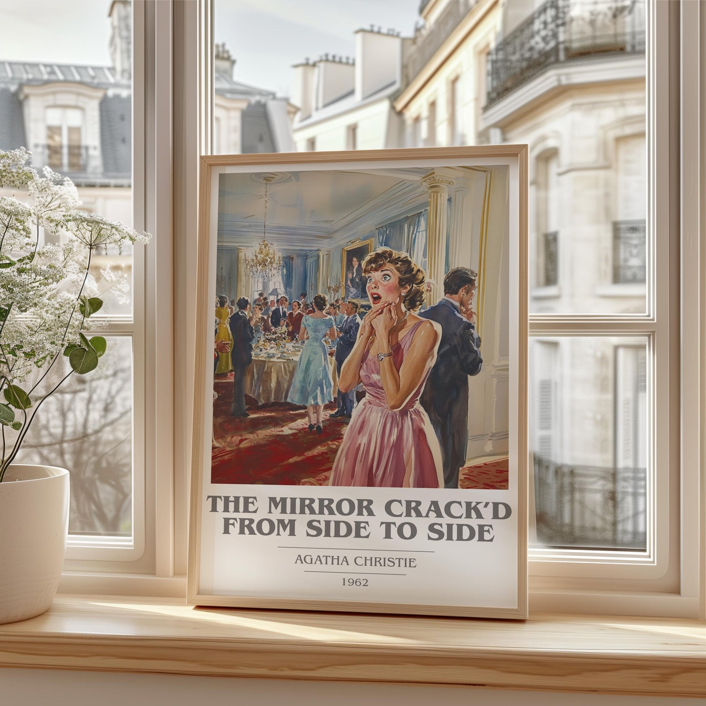 The Mirror Crack'd From Side To Side by Agatha Christie | Book Poster | Literary Art Gift For Book Lover | Novel Inspired Wall Art