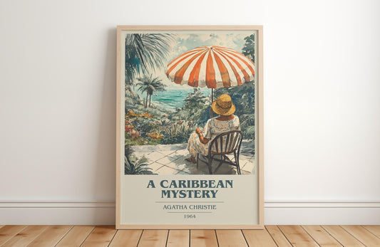 A Caribbean Mystery by Agatha Christie | Book Poster | Literary Art Gift For Book Lover | Novel Inspired Wall Art