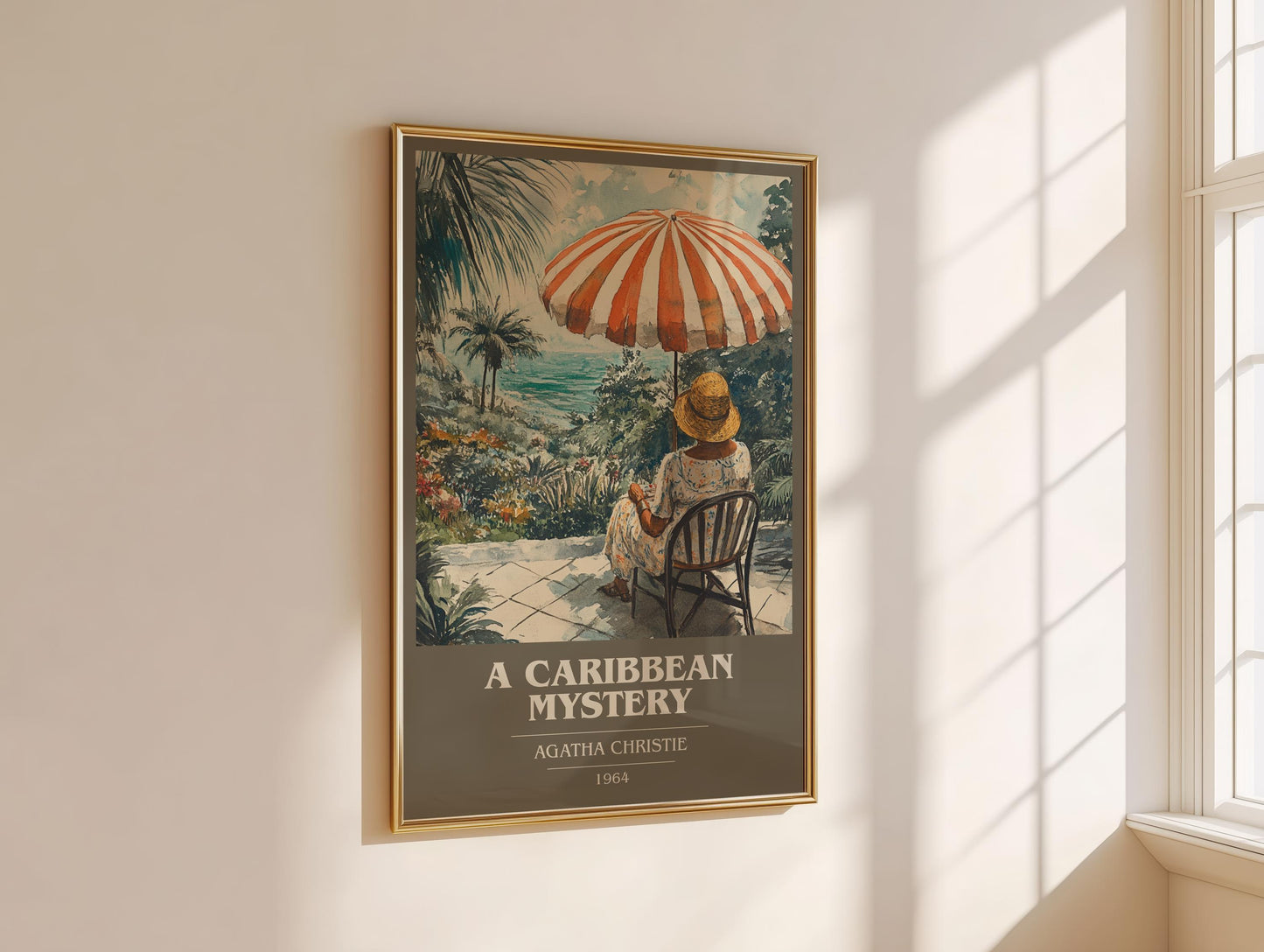 A Caribbean Mystery book cover book poster framed on wall – mystery wall art