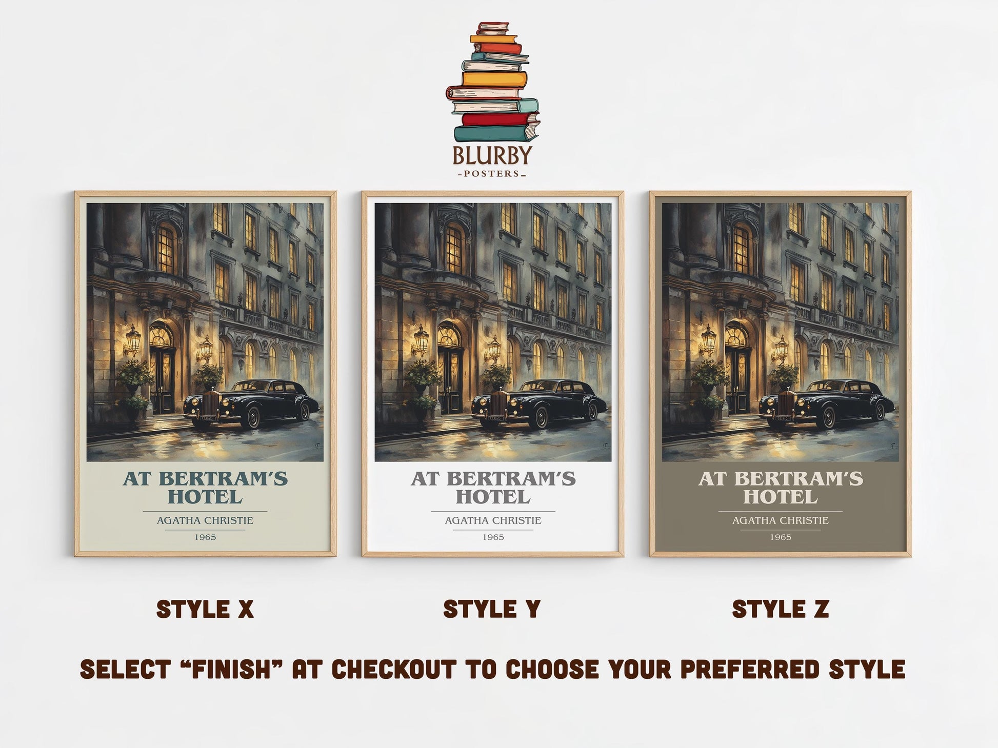 At Bertram's Hotel by Agatha Christie | Book Poster | Literary Art Gift For Book Lover | Novel Inspired Wall Art