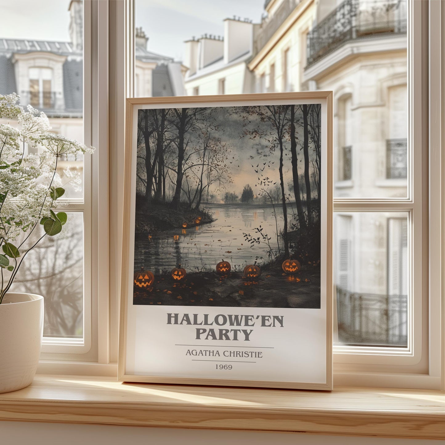 Hallowe'en Party by Agatha Christie | Book Poster | Literary Art Gift For Book Lover | Novel Inspired Wall Art | Free Delivery