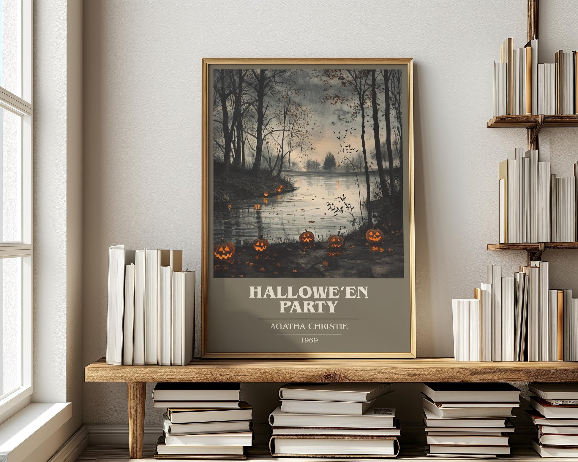 Hallowe'en Party by Agatha Christie | Book Poster | Literary Art Gift For Book Lover | Novel Inspired Wall Art | Free Delivery