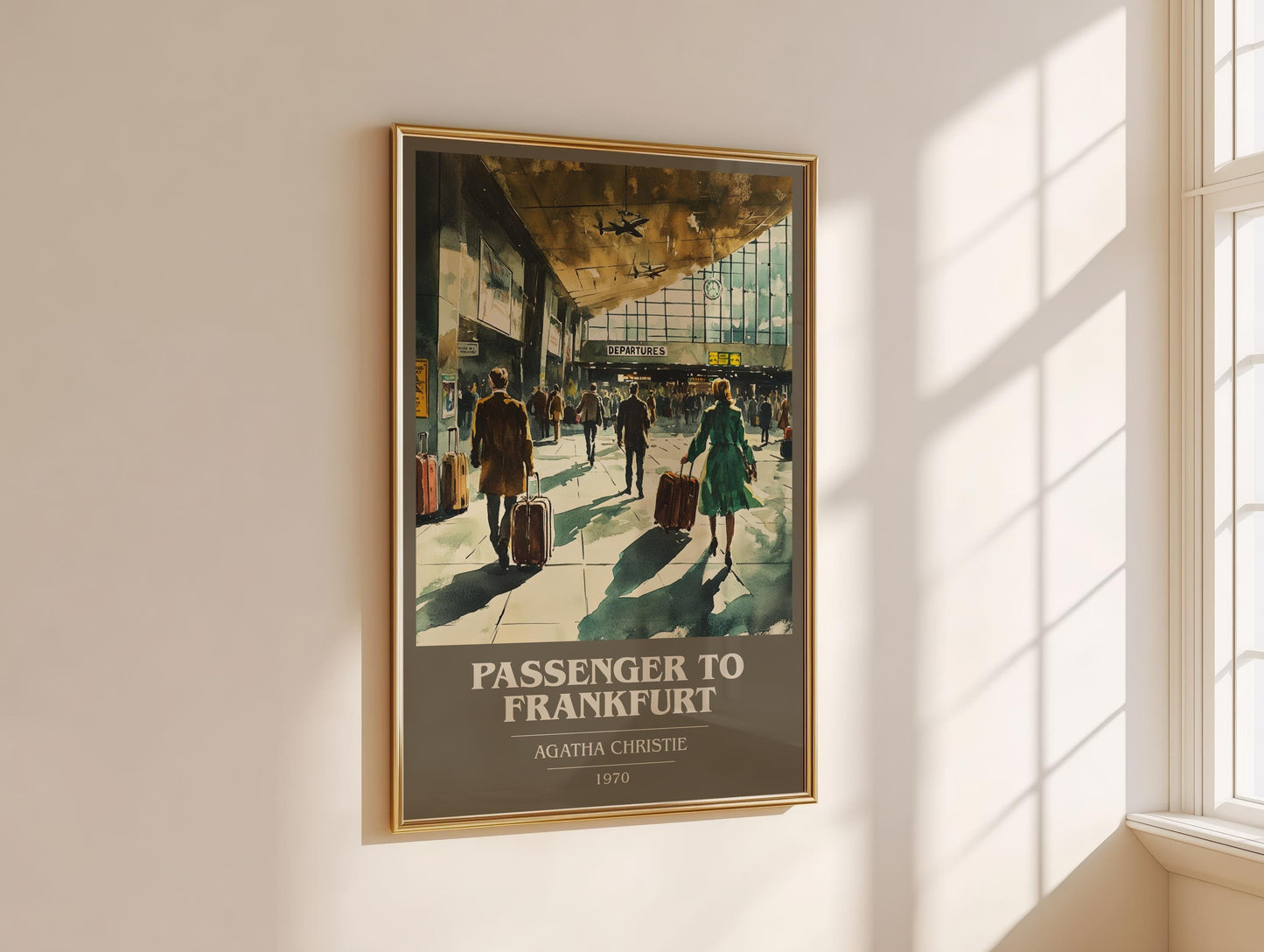 Passenger To Frankfurt by Agatha Christie | Book Poster | Literary Art Gift For Book Lover | Novel Inspired Wall Art | Free Delivery