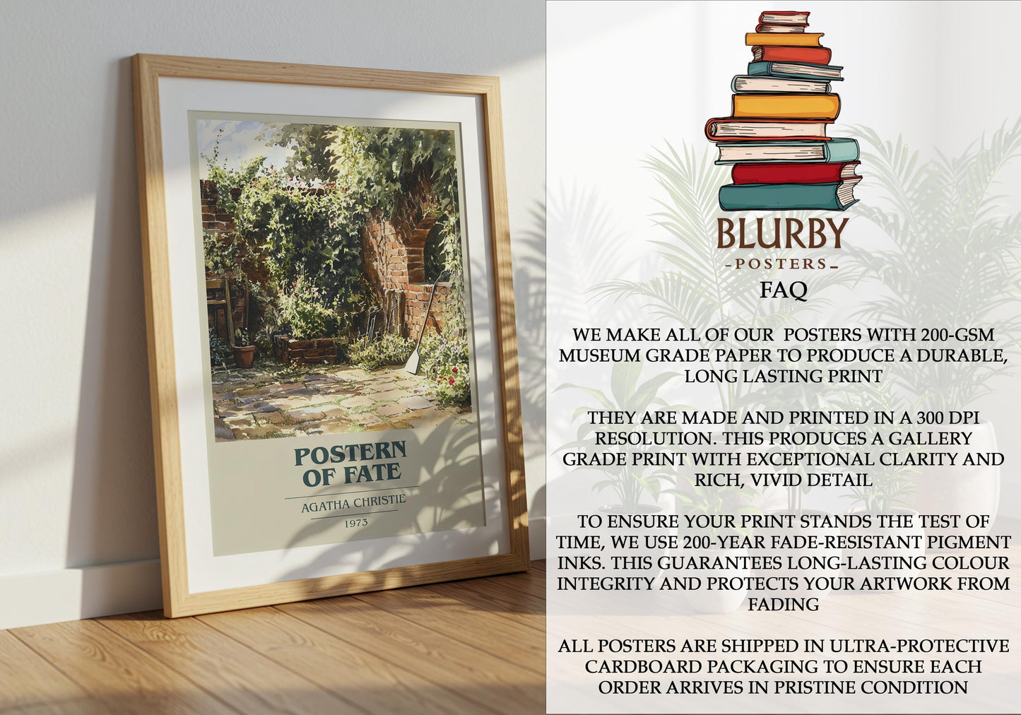 Postern Of Fate by Agatha Christie | Book Poster | Literary Art Gift For Book Lover | Novel Inspired Wall Art | Free Delivery