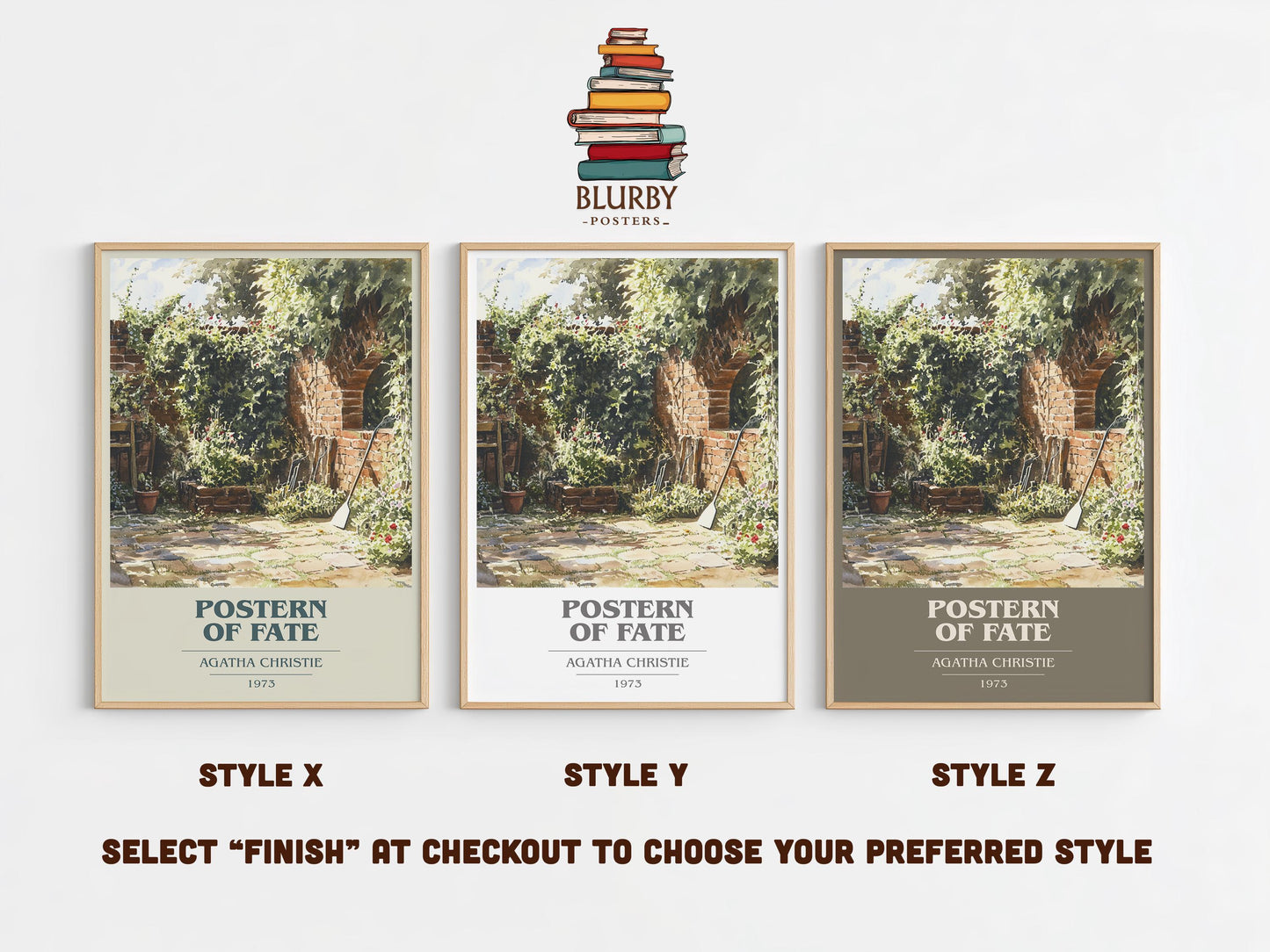 Postern Of Fate by Agatha Christie | Book Poster | Literary Art Gift For Book Lover | Novel Inspired Wall Art | Free Delivery