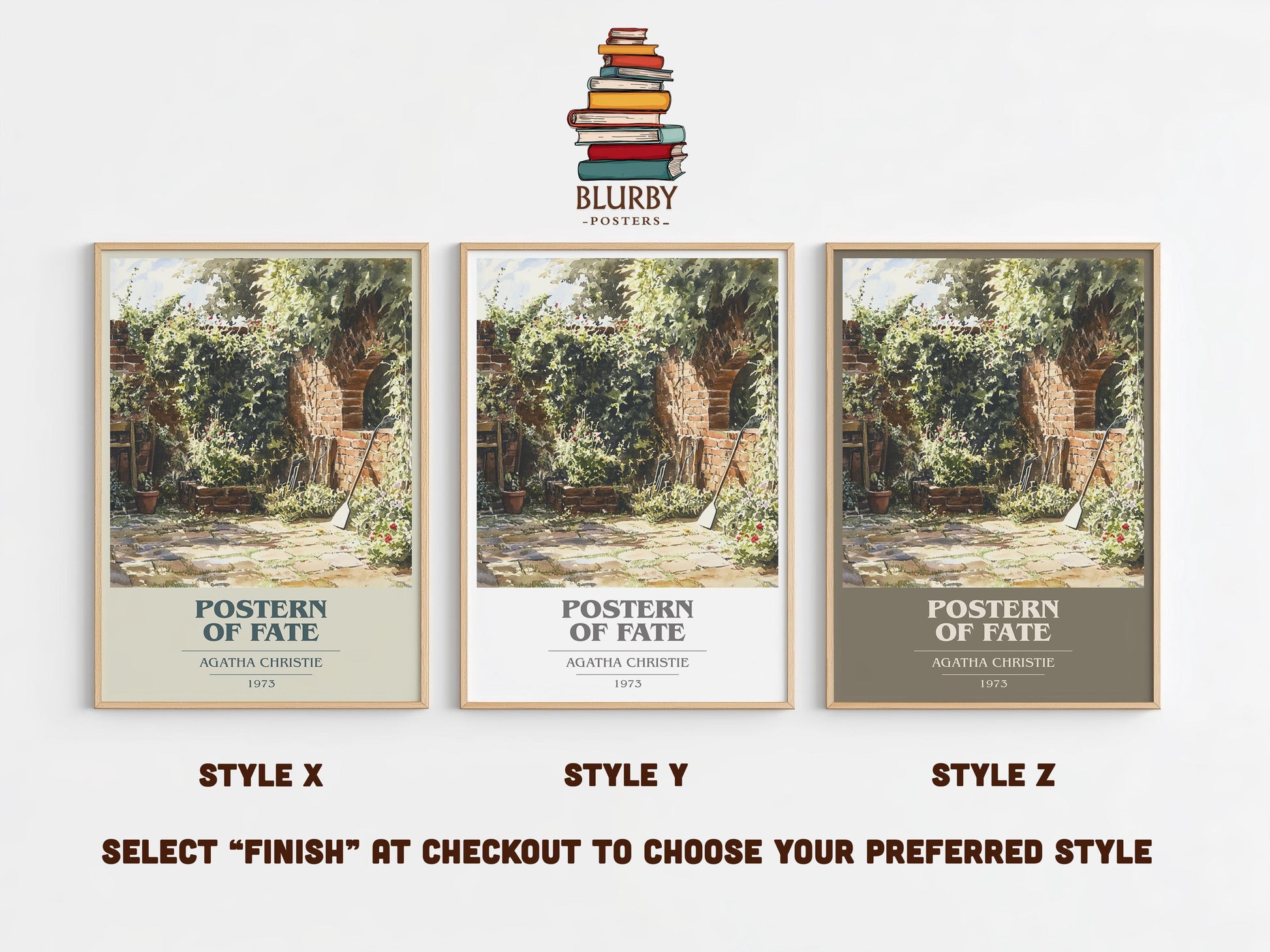 Postern Of Fate by Agatha Christie | Book Poster | Literary Art Gift For Book Lover | Novel Inspired Wall Art | Free Delivery