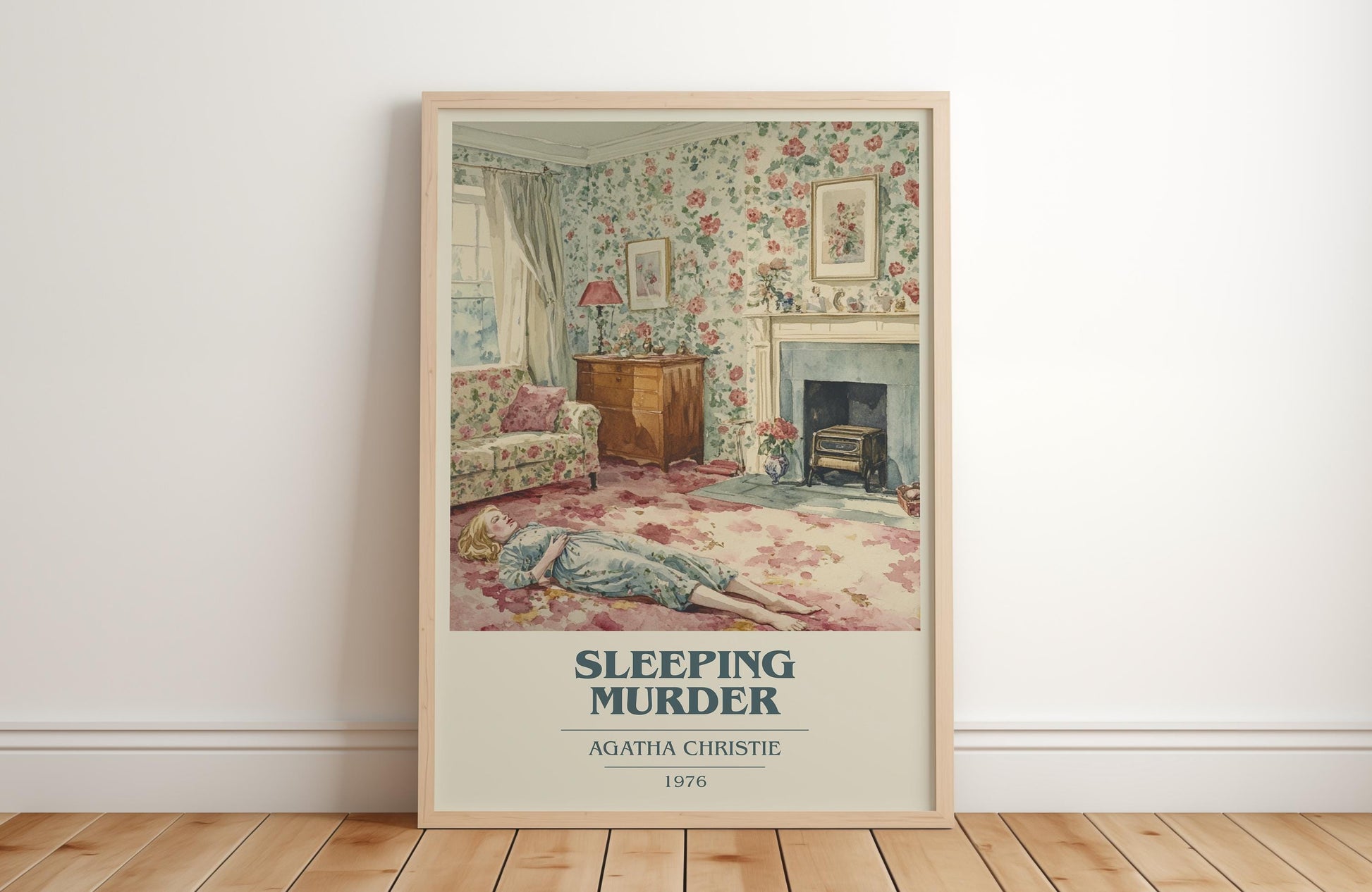 Sleeping Murder by Agatha Christie | Book Poster | Literary Art Gift For Book Lover | Novel Inspired Wall Art | Free Delivery