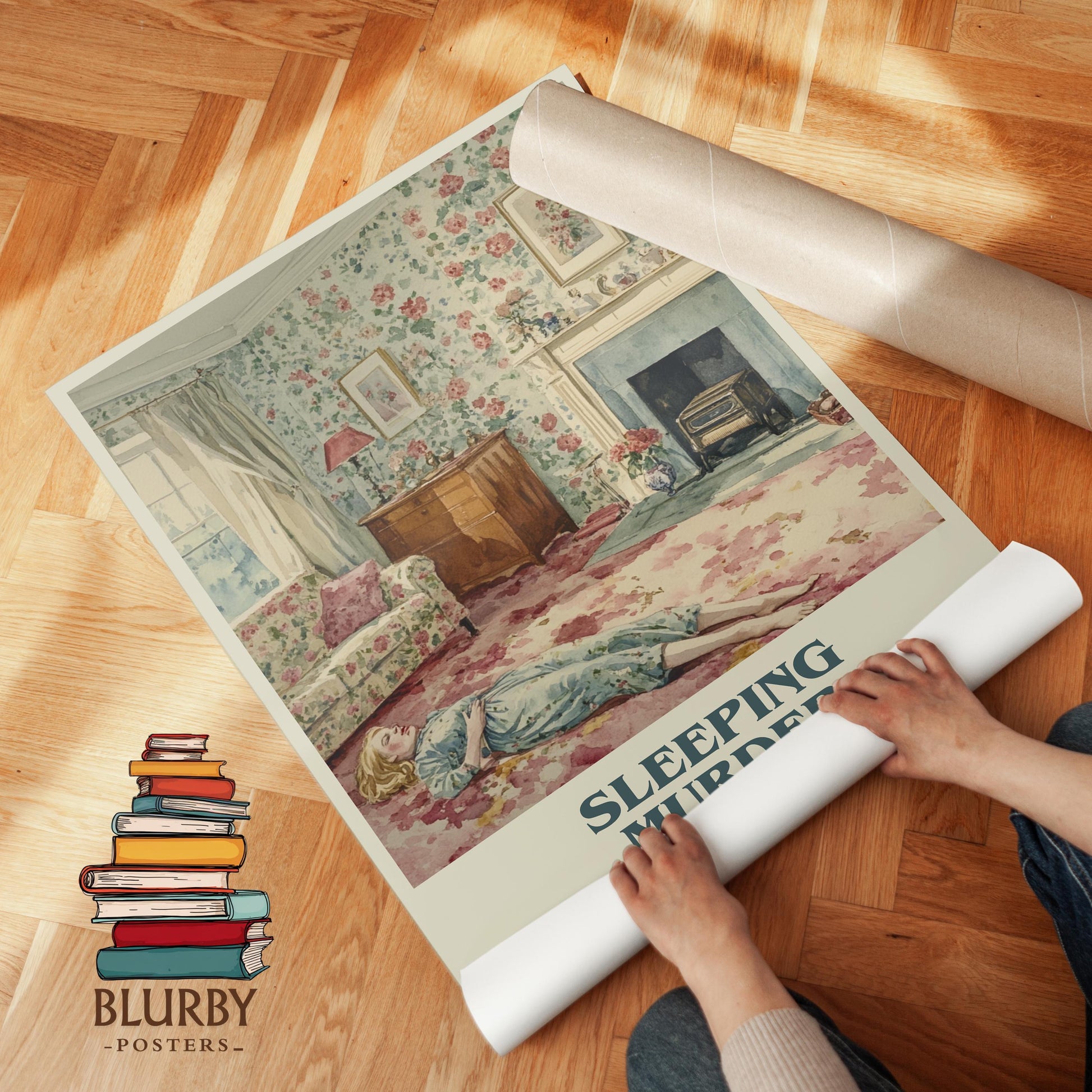 Sleeping Murder by Agatha Christie | Book Poster | Literary Art Gift For Book Lover | Novel Inspired Wall Art | Free Delivery