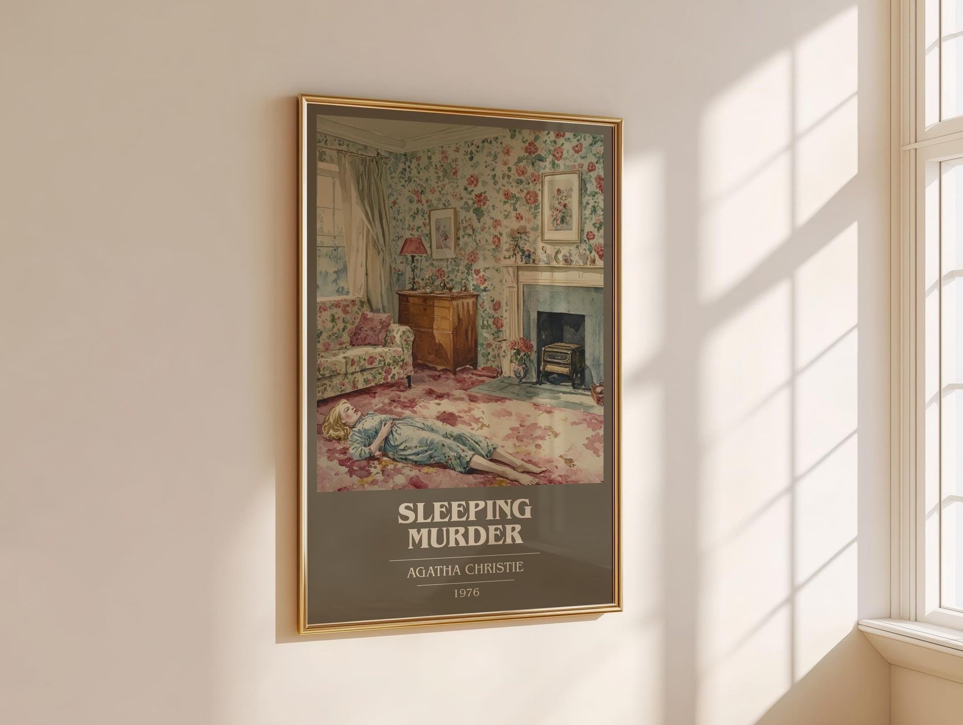 Sleeping Murder by Agatha Christie | Book Poster | Literary Art Gift For Book Lover | Novel Inspired Wall Art | Free Delivery