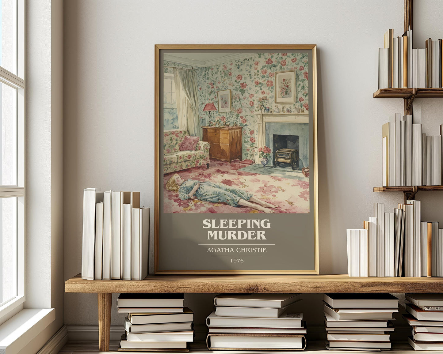 Sleeping Murder by Agatha Christie | Book Poster | Literary Art Gift For Book Lover | Novel Inspired Wall Art | Free Delivery