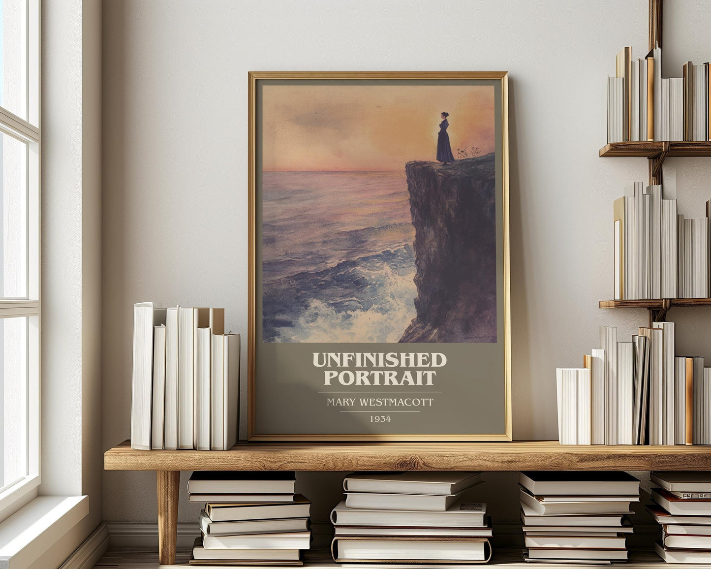 Unfinished Portrait book cover print on bookshelf – Mary Westmacott fan gift