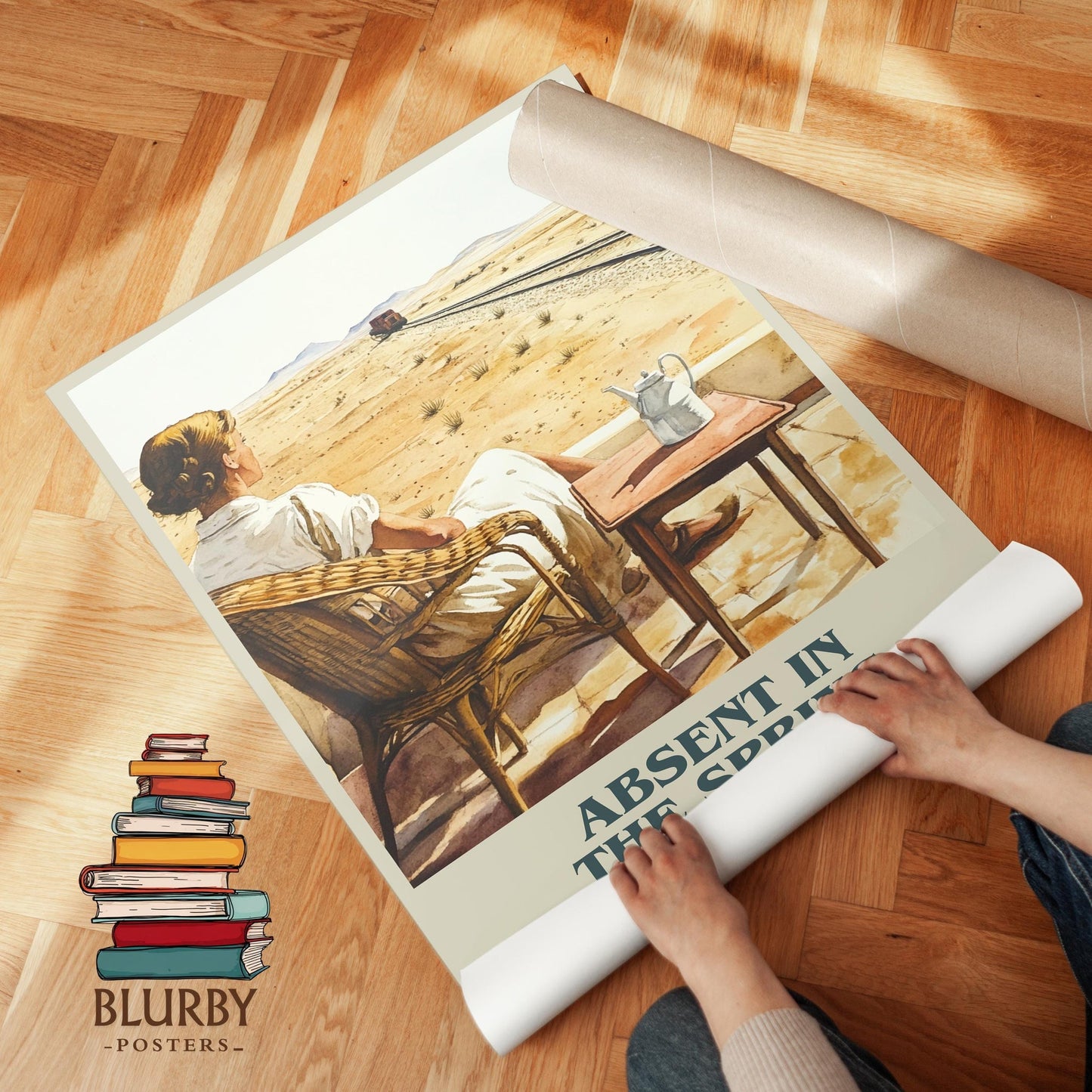 Absent In The Spring book poster packaging – museum-quality print rolled in protective tube