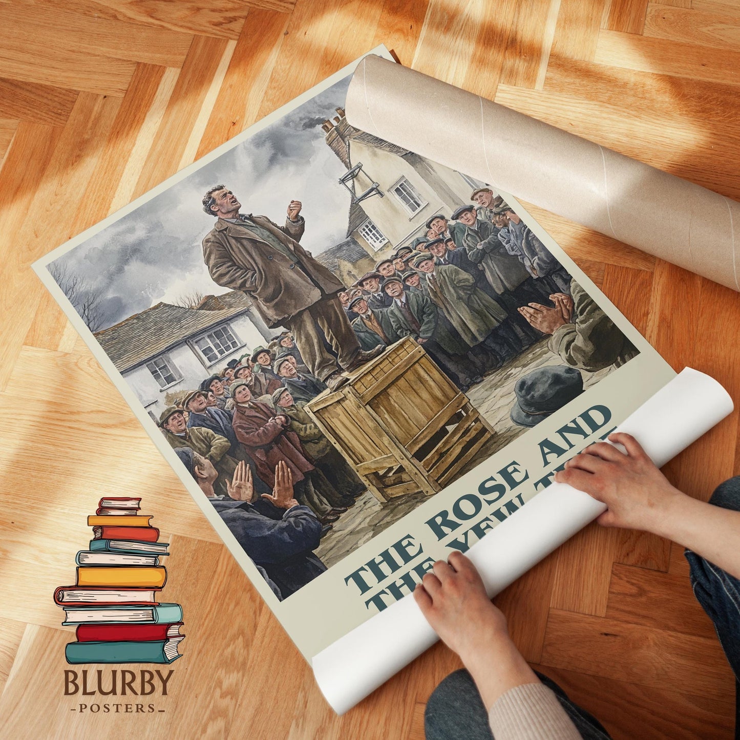 The Rose And The Yew Tree book poster packaging – museum-quality print rolled in protective tube