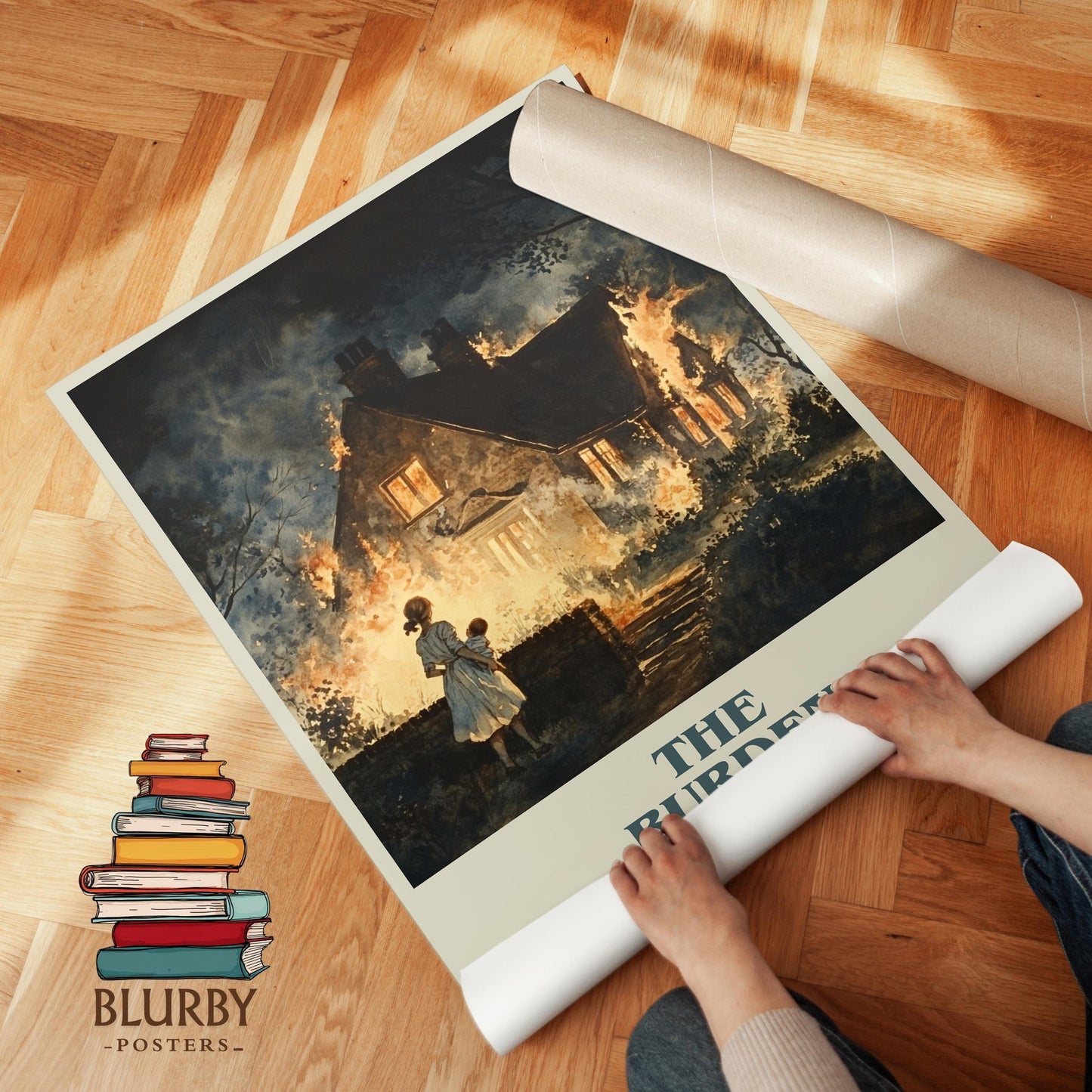 The Burden book poster packaging – museum-quality print rolled in protective tube