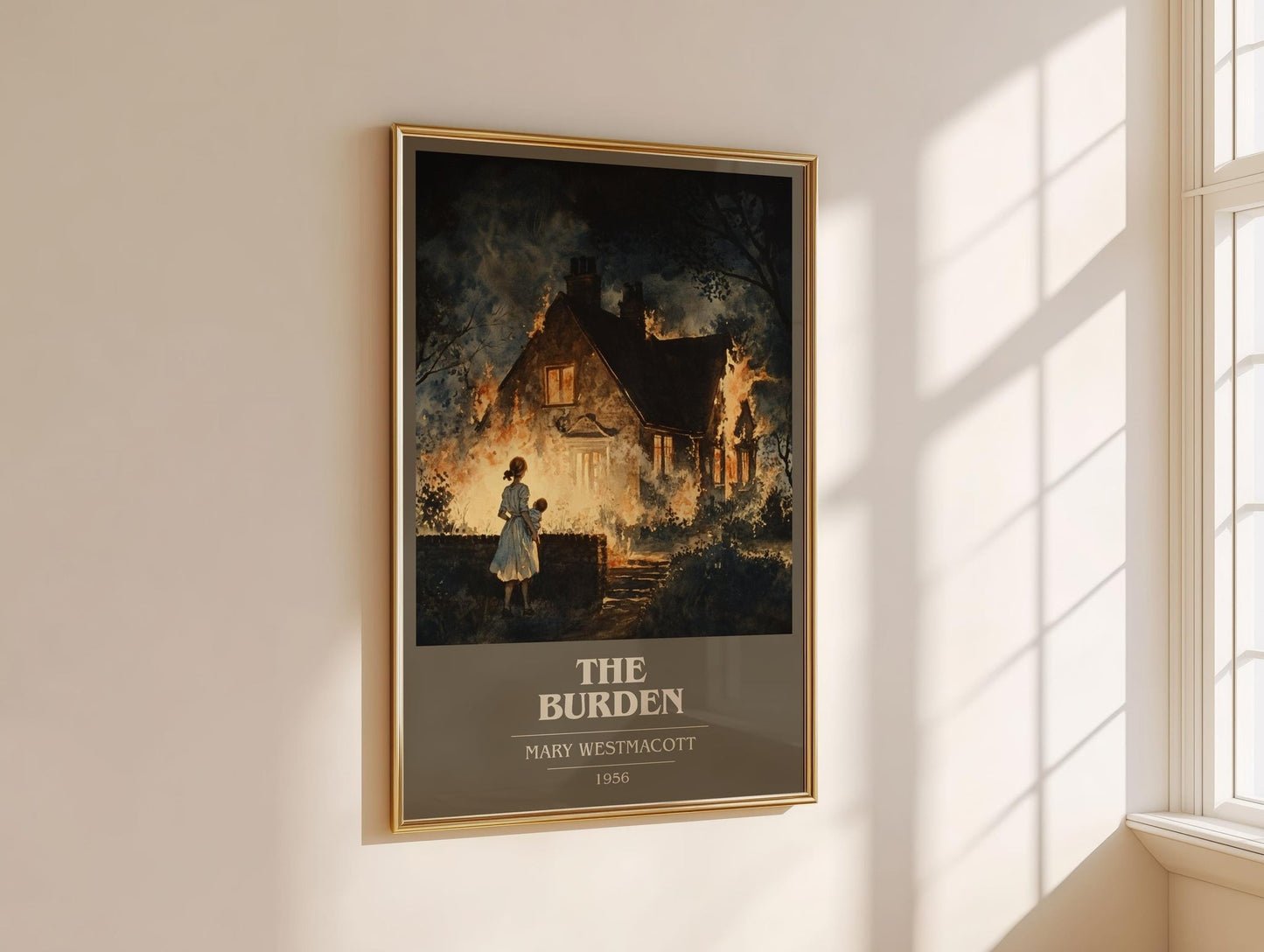 The Burden book cover book poster framed on wall – romance wall art