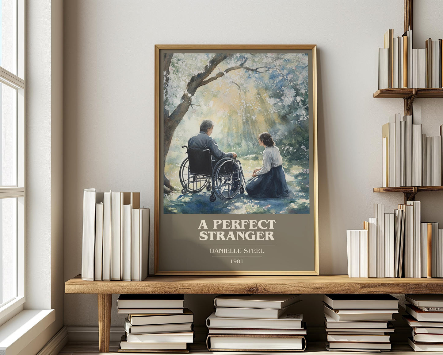 A Perfect Stranger book cover poster paired in gallery wall – literary art prints