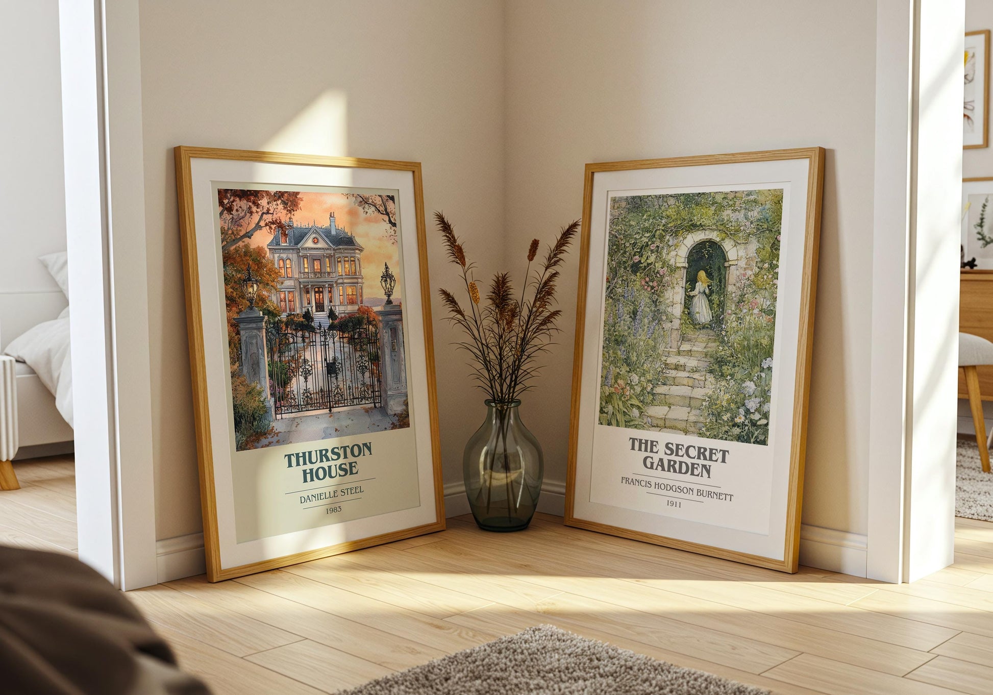 Thurston House book cover poster paired in gallery wall – literary art prints