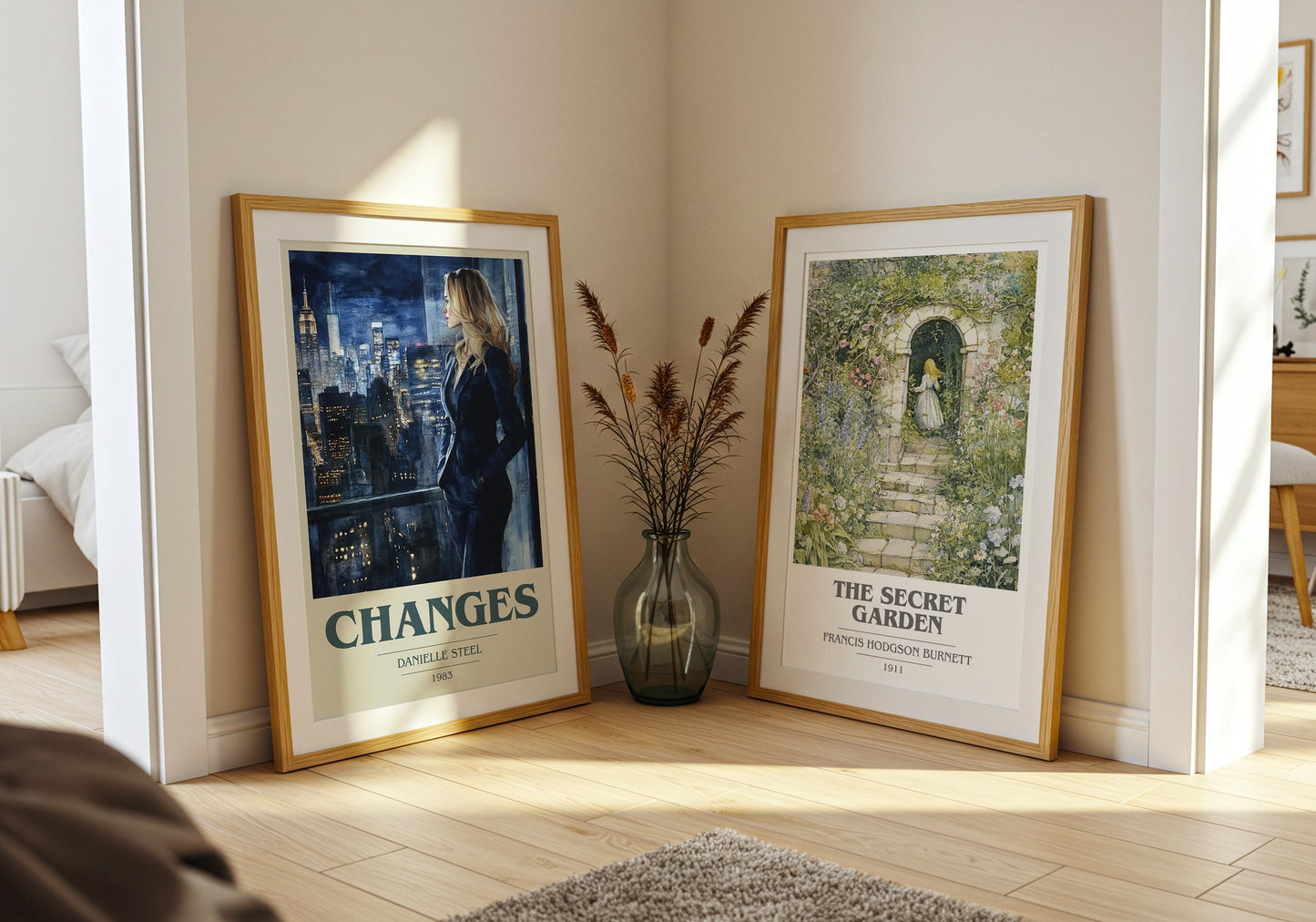 Changes book cover poster paired in gallery wall – literary art prints
