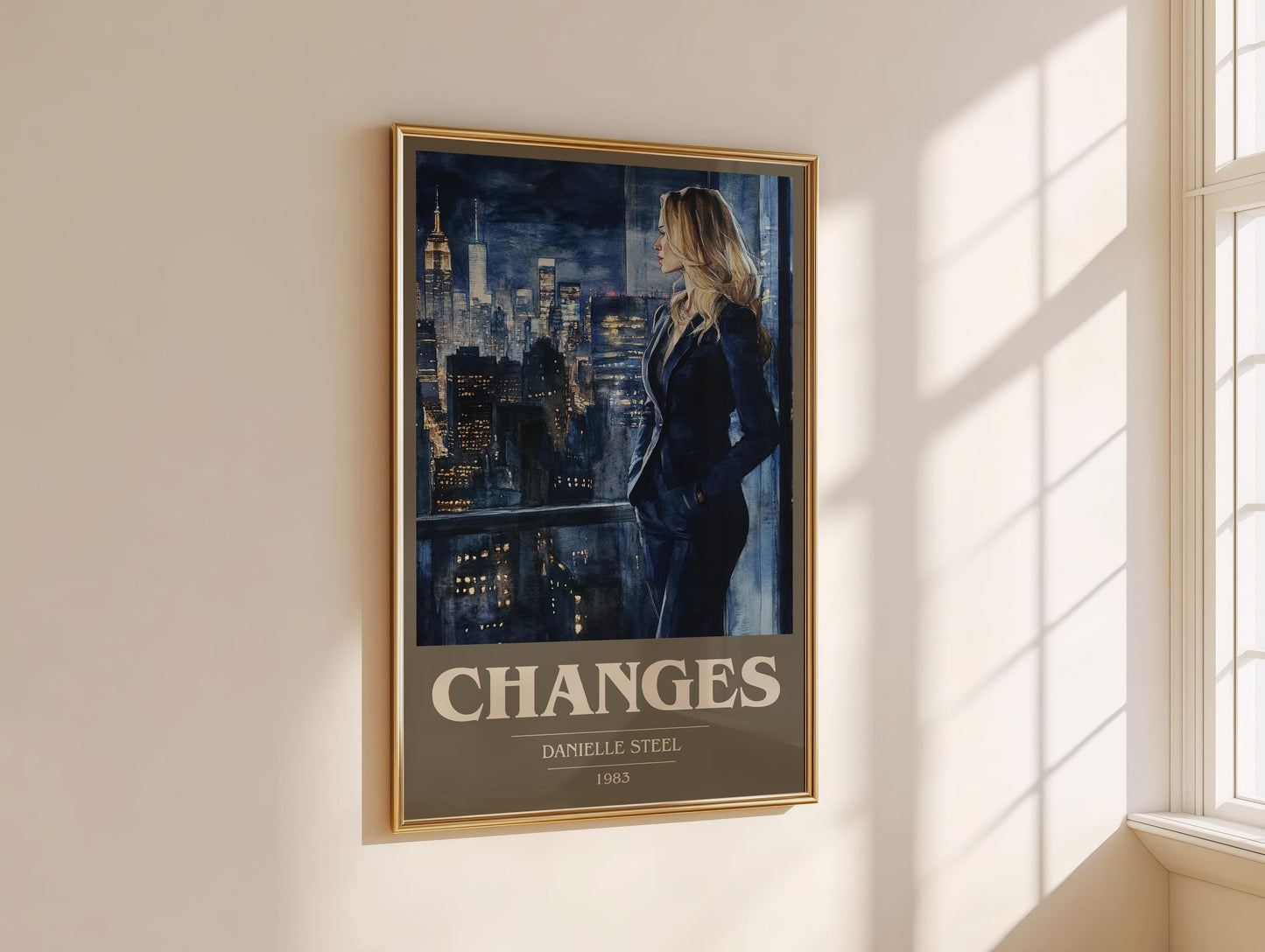 Changes book cover book poster framed on wall – romance wall art