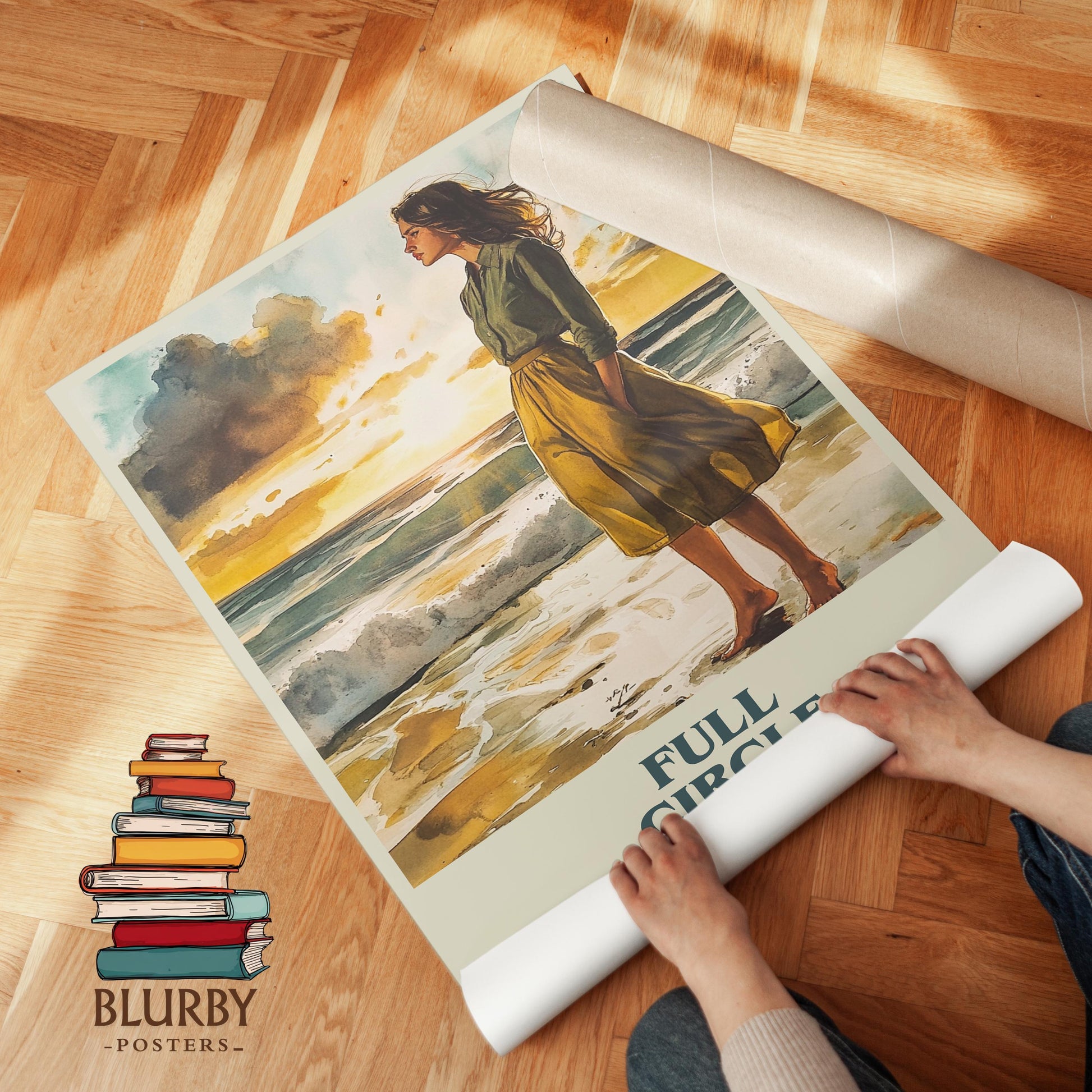 Full Circle book poster packaging – museum-quality print rolled in protective tube