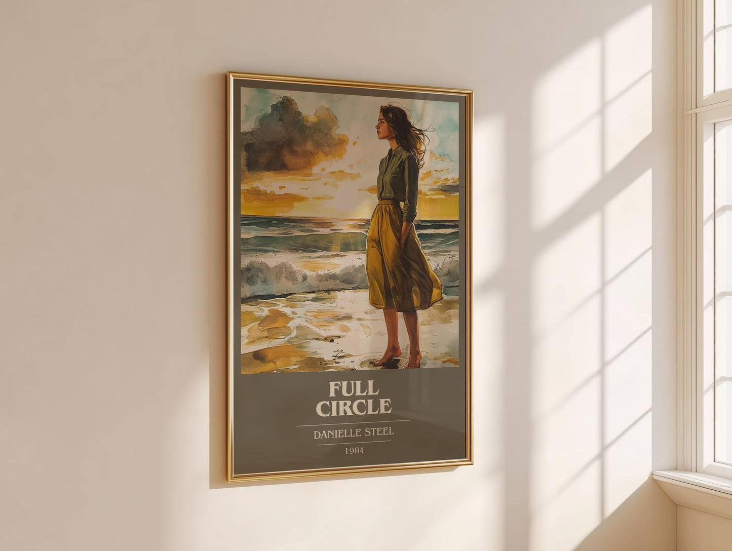 Full Circle book cover book poster framed on wall – romance wall art