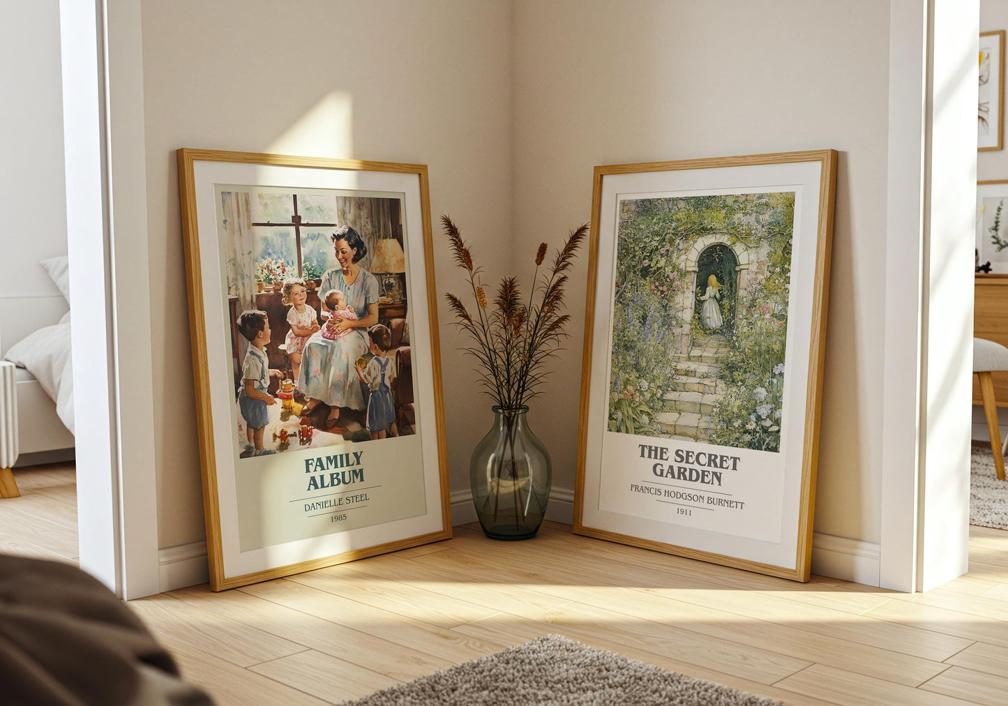 Family Album book cover poster paired in gallery wall – literary art prints